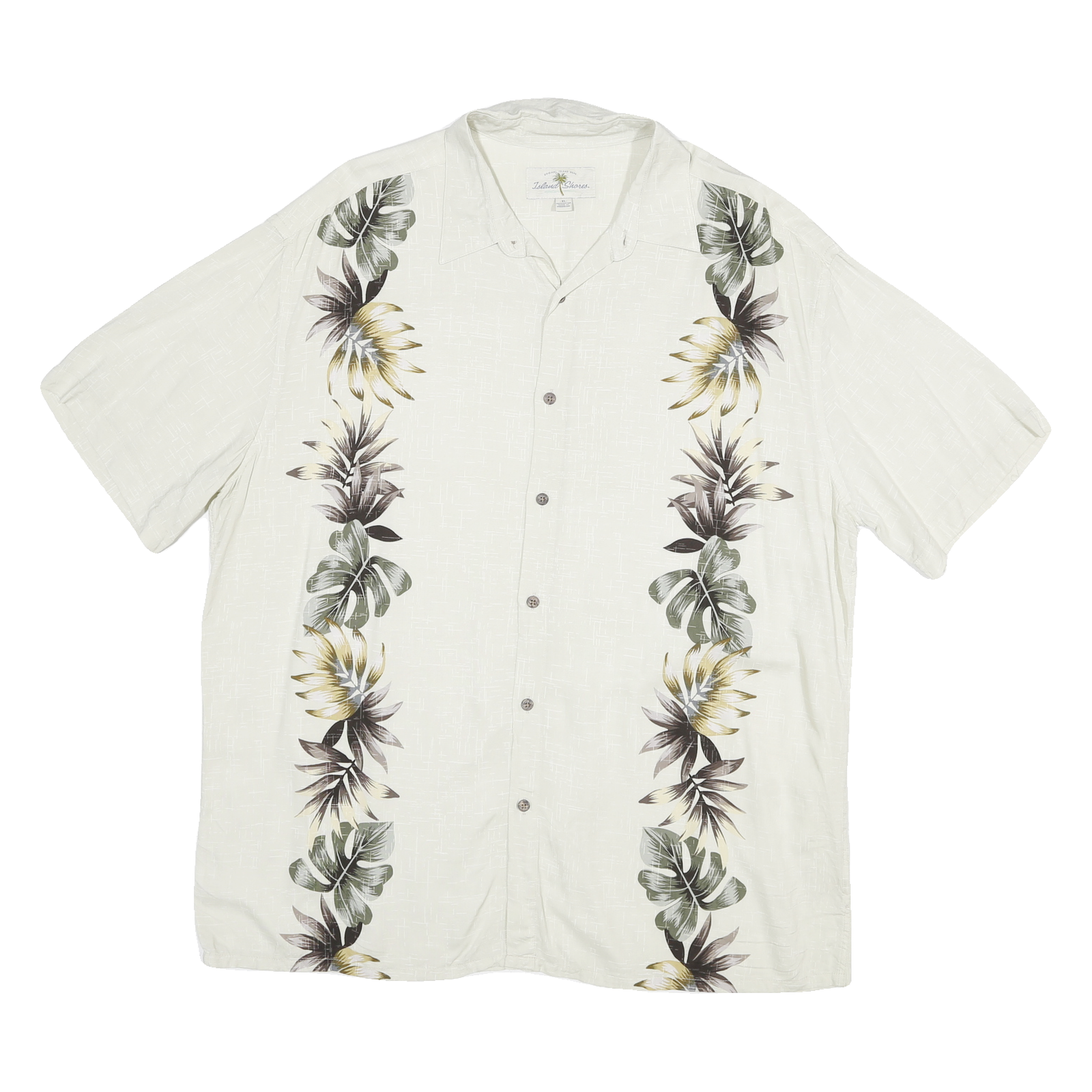 Buy ISLAND SHORES Mens Cream & Green Floral Rayon Shirt 2XL Short Sleeve Button Refurbished - $15.59 ISLAND SHORES Mens Cream & Green Floral Rayon Shirt 2XL Short Sleeve Button Refurbished - N/A refurbished available on Cerqular
