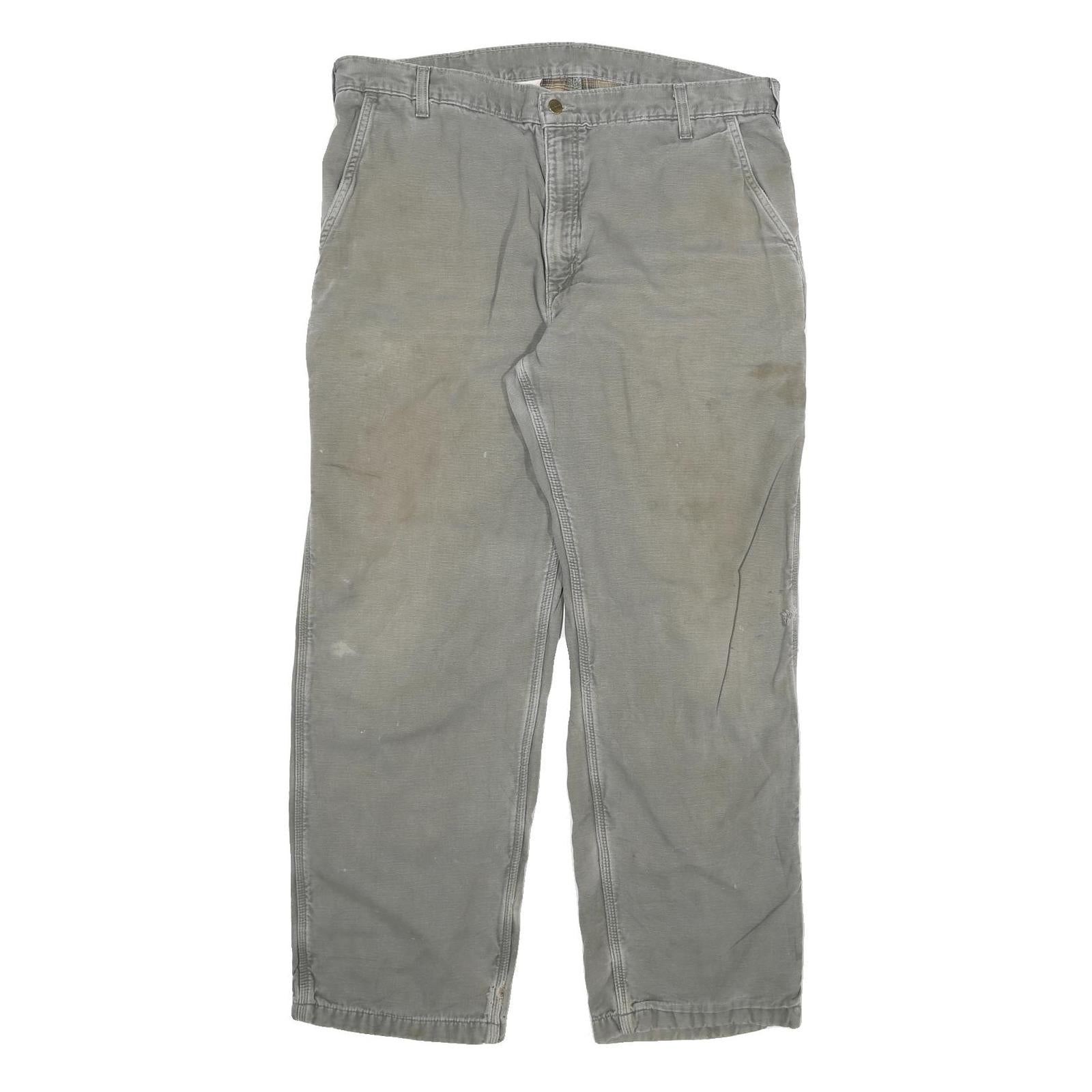 CARHARTT Mens Jeans Grey Relaxed Straight Denim W40 L32 Workwear Zip Closure Refurbished - N/A refurbished available on Cerqular