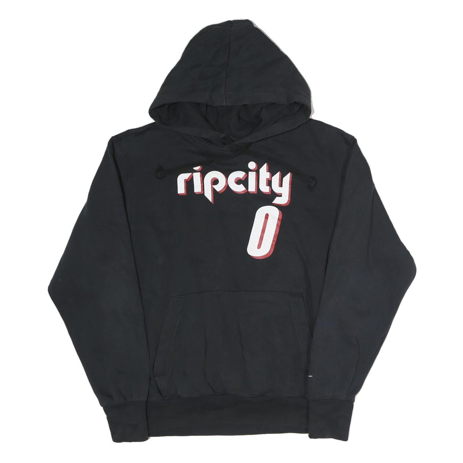 NIKE Mens Black Ripcity Lillard Hoodie S Basketball Cotton Pullover Refurbished - N/A refurbished available on Cerqular