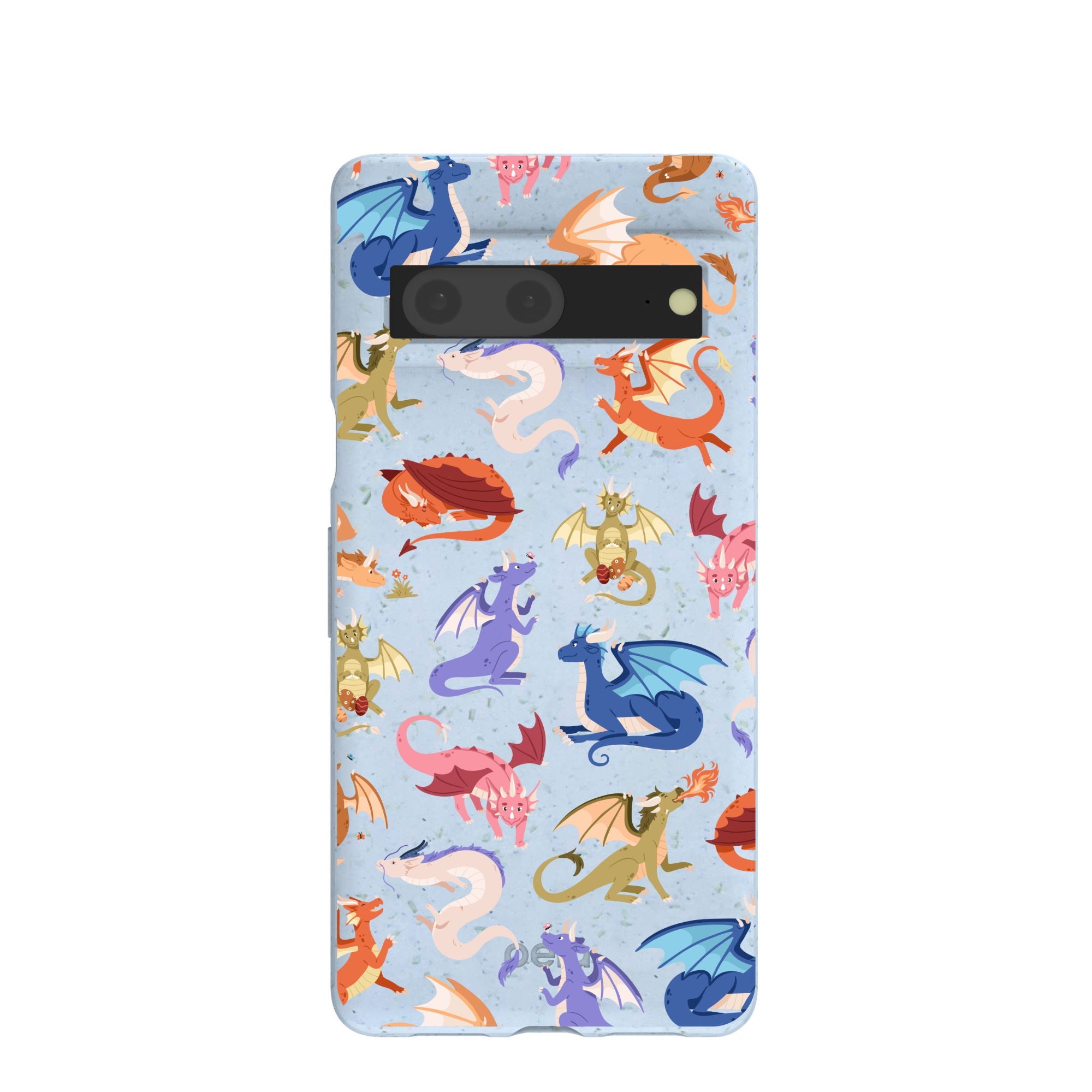 Powder Blue Dragon Cuties Google Pixel 7 Case Refurbished - Pela Case refurbished available on Cerqular