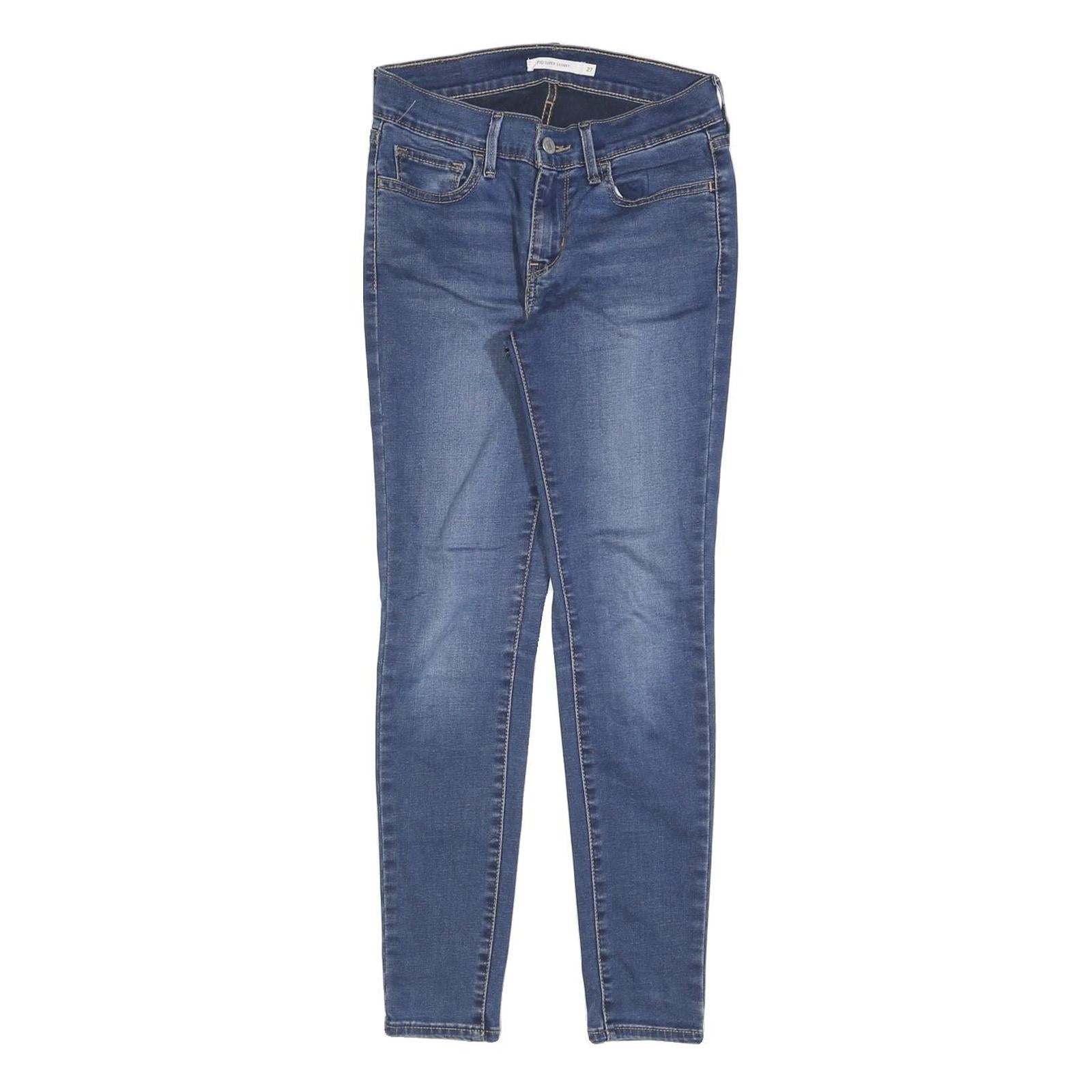 LEVI'S 710 Womens Jeans Blue Slim Skinny Denim Medium W27 L27 Stretch Refurbished - N/A refurbished available on Cerqular