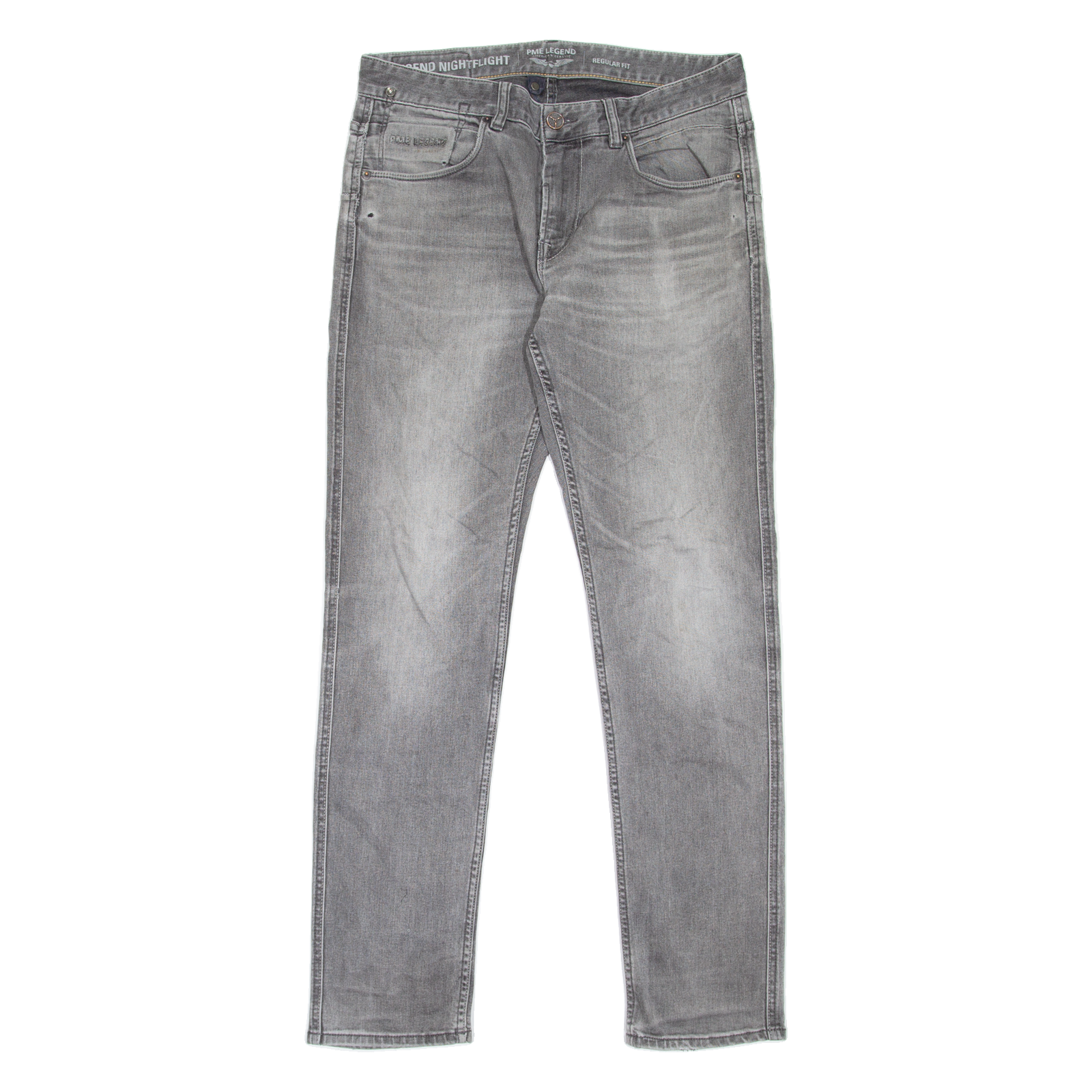 PME LEGEND Nightflight Mens Jeans Grey Regular Straight Stone Wash W32 L32 Refurbished - N/A refurbished available on Cerqular