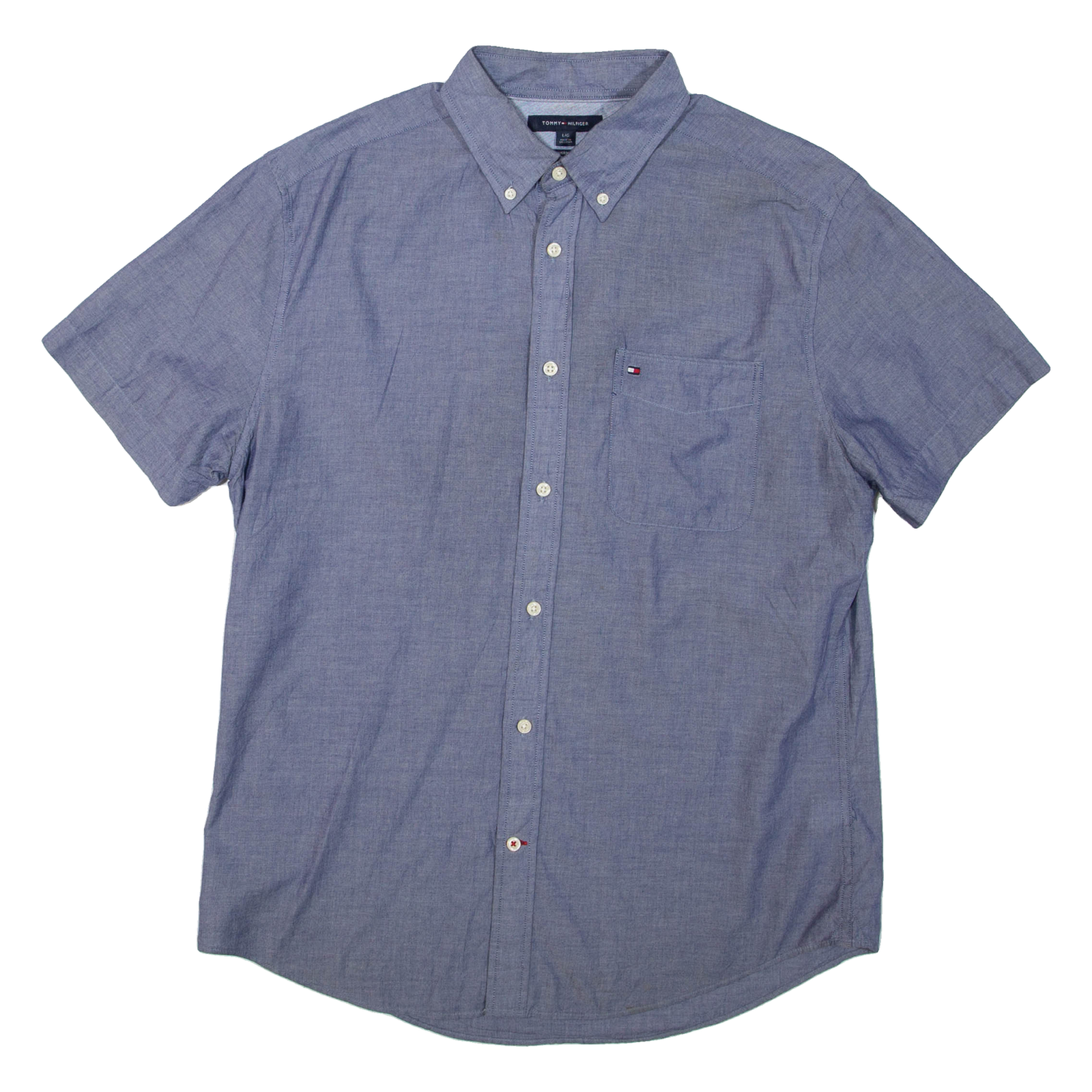 TOMMY HILFIGER Mens Plain Shirt Grey L Refurbished - N/A refurbished available on Cerqular