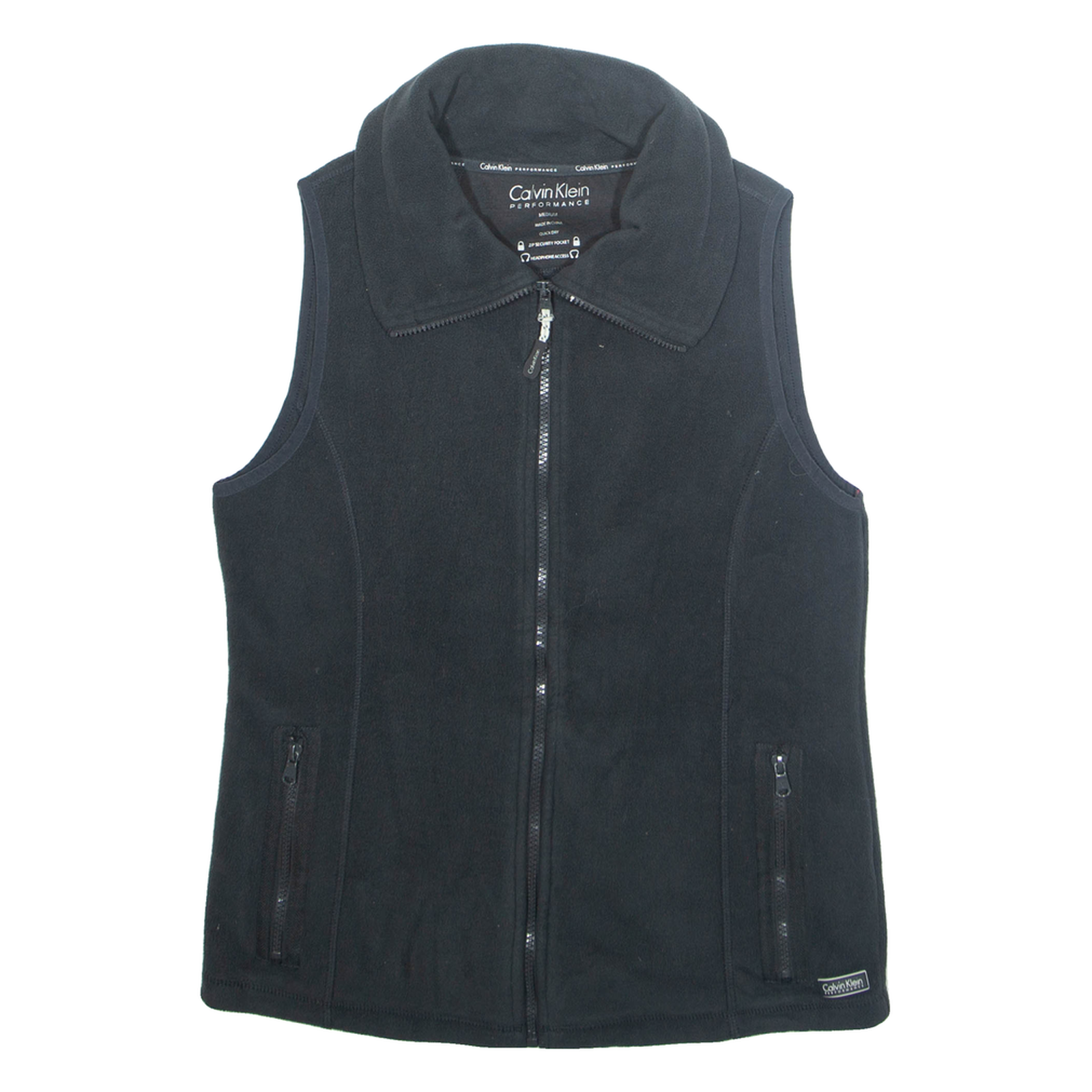 CALVIN KLEIN Womens Fleece Gilet Grey M Refurbished - N/A refurbished available on Cerqular