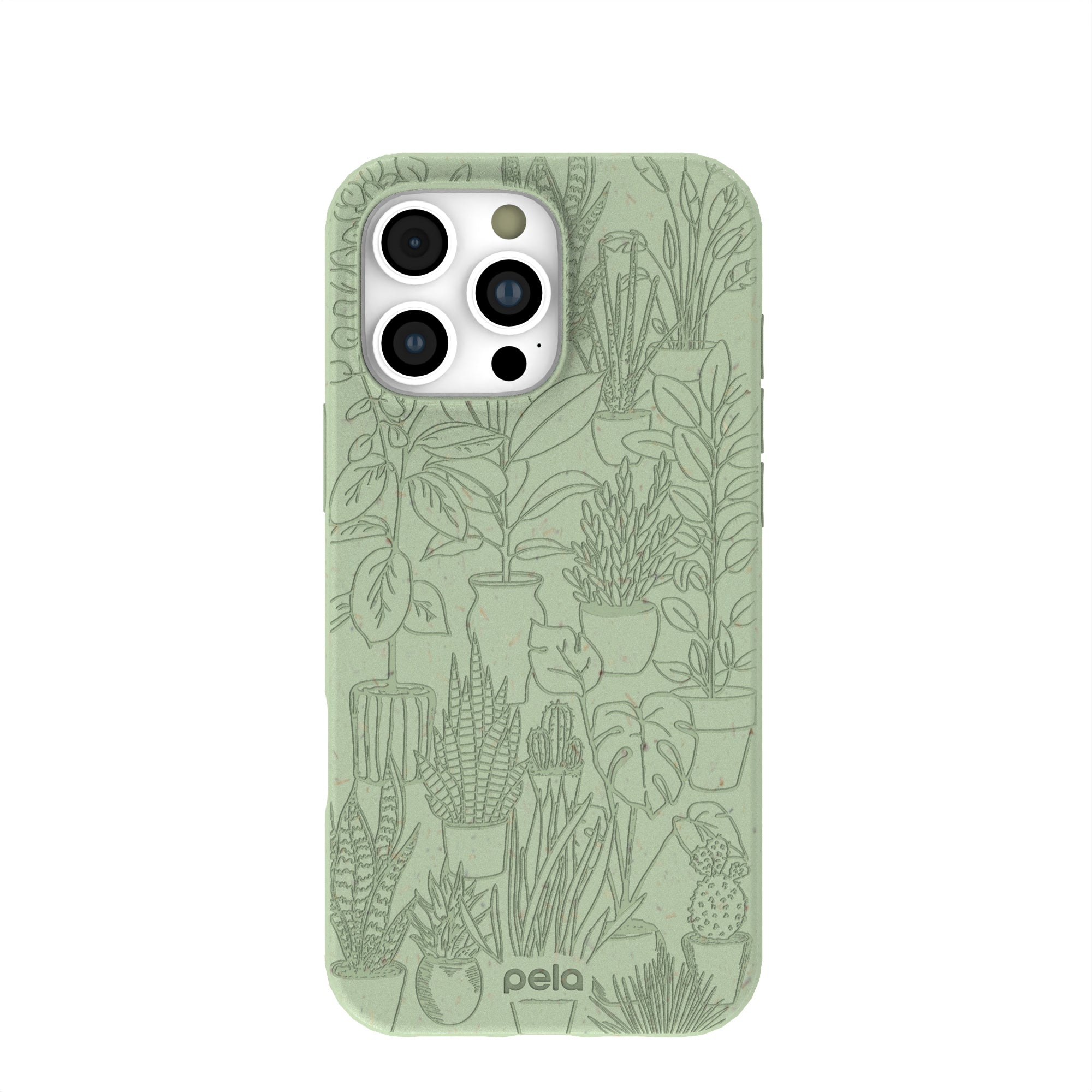 Sage Green Green Oasis iPhone 16 Pro Max Case Refurbished - Pela Case refurbished available on Cerqular