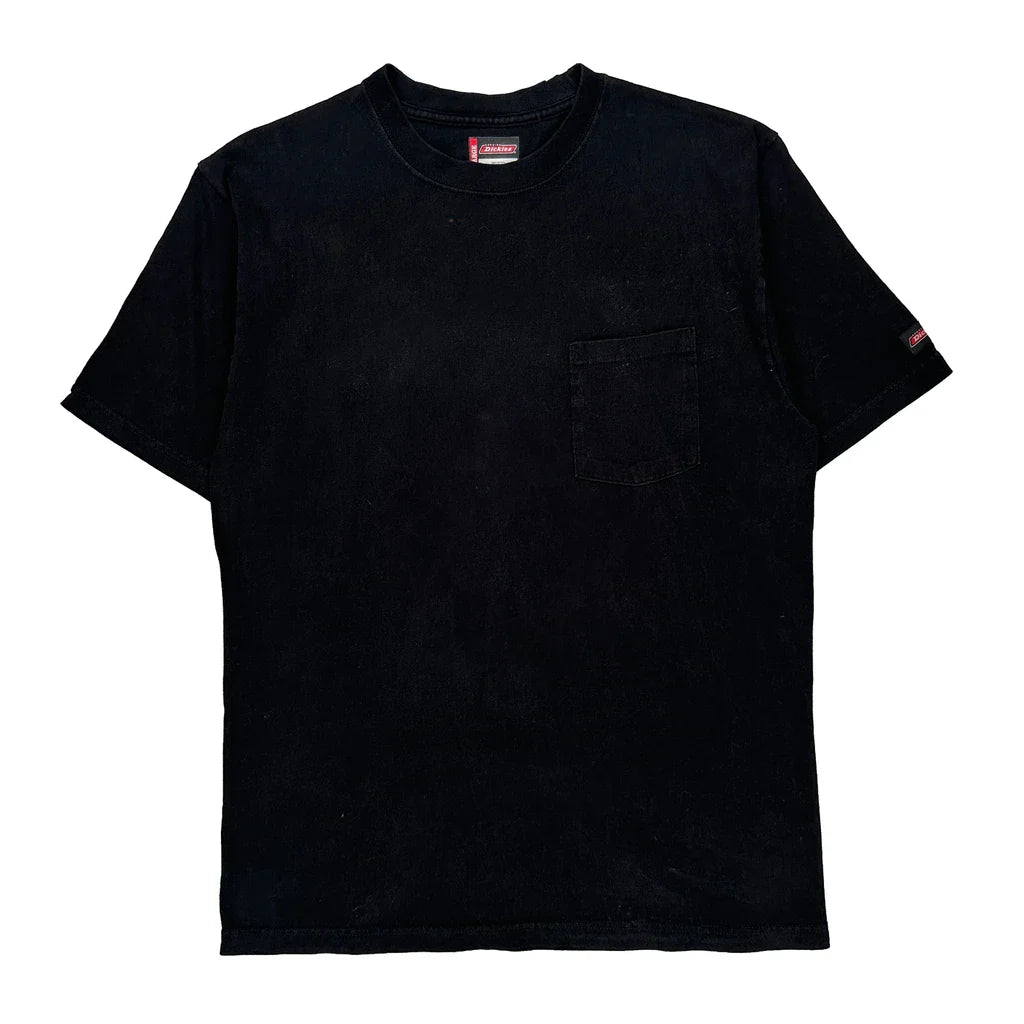 Dickies T-Shirt - Large Black Cotton Refurbished - Thrifted (note: this is a term often used to describe second- refurbished available on Cerqular