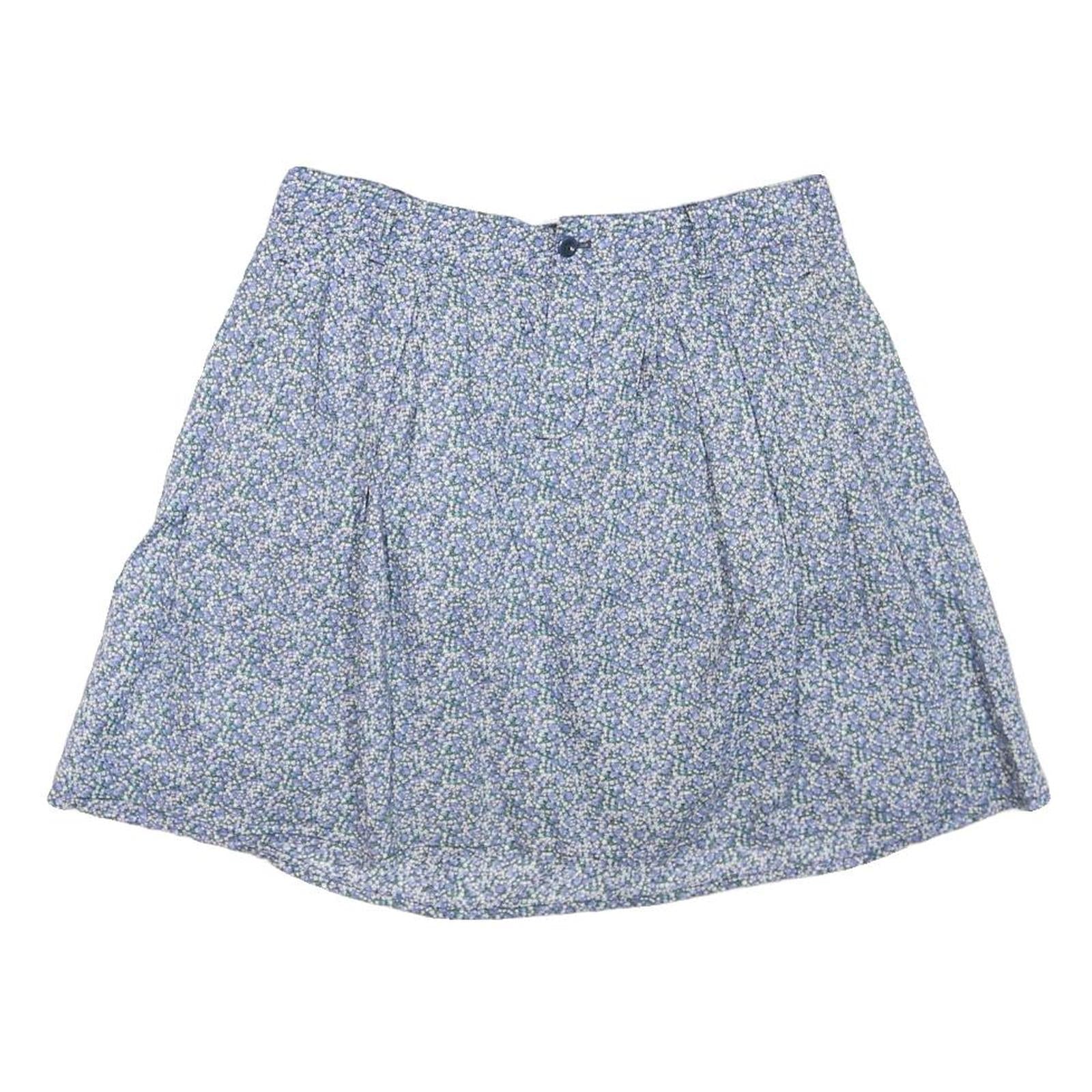 GAP Womens Blue Floral Mini Cotton Blend Skirt UK 6 Lightweight Comfortable Refurbished - N/A refurbished available on Cerqular