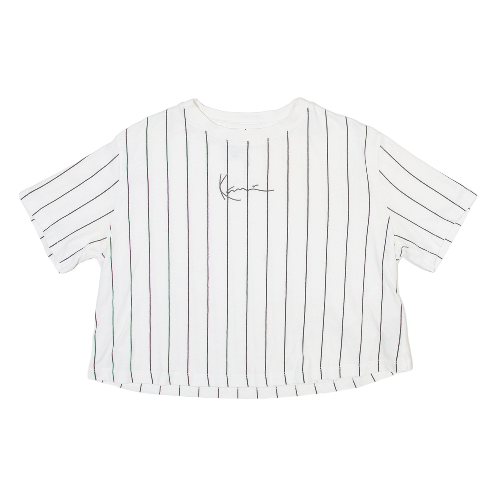KARL KANI Womens T-Shirt White Crew Neck XS Refurbished - N/A refurbished available on Cerqular