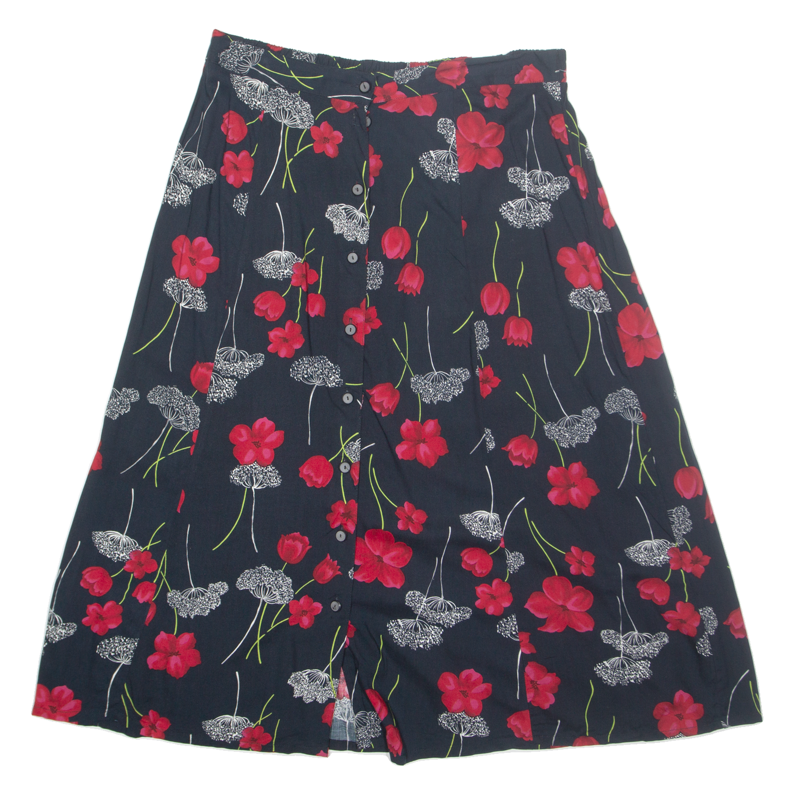 SAG HARBOUR Womens A-Line Skirt Black Midi Floral XL Refurbished - N/A refurbished available on Cerqular