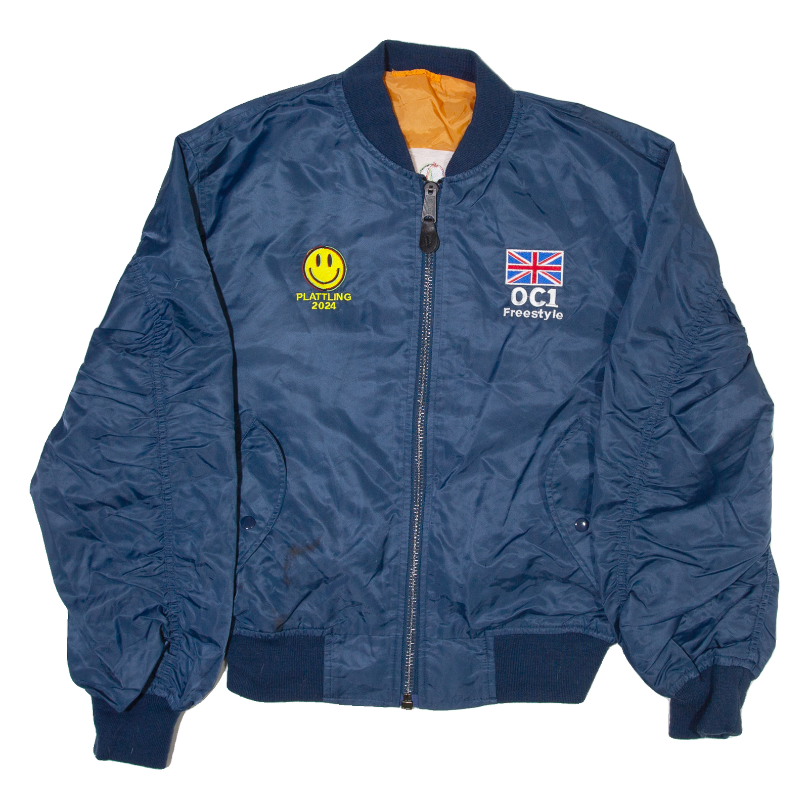 Mens Flight Jacket Blue 80s L Refurbished - N/A refurbished available on Cerqular