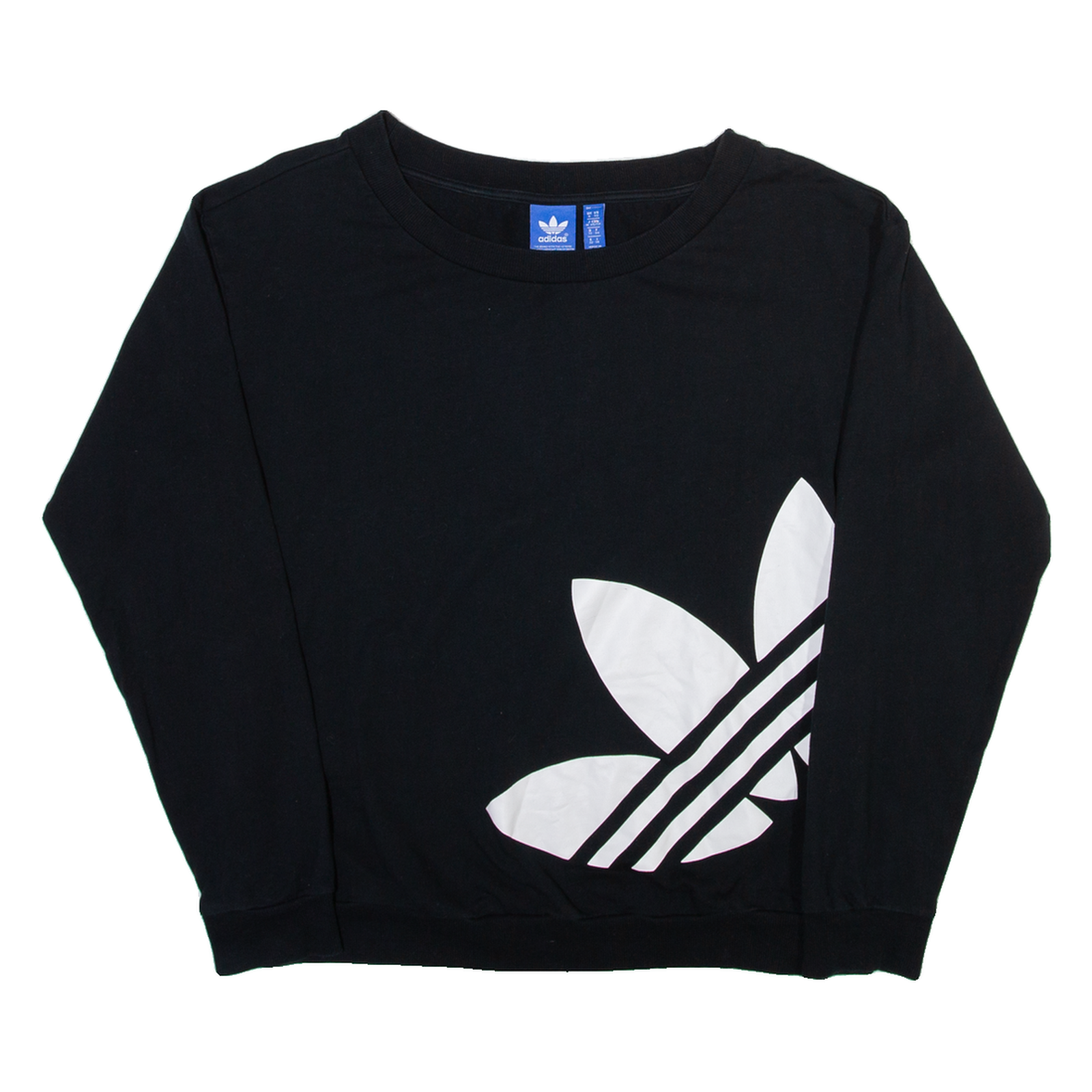 ADIDAS ORIGINALS Womens Sweatshirt Black UK 6 Refurbished - N/A refurbished available on Cerqular