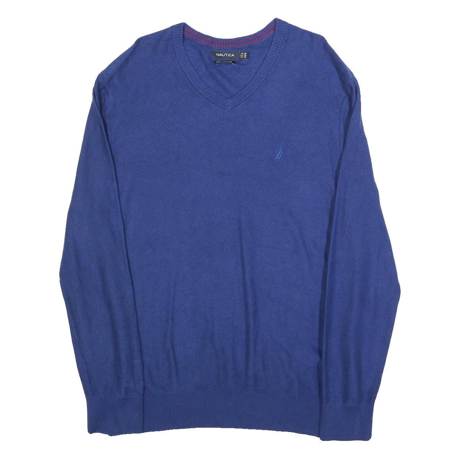 Buy NAUTICA Mens Blue Plain V-Neck Basic Knit 2XL Cotton Blend Jumper Comfortable Refurbished - $25.99 NAUTICA Mens Blue Plain V-Neck Basic Knit 2XL Cotton Blend Jumper Comfortable Refurbished - N/A refurbished available on Cerqular