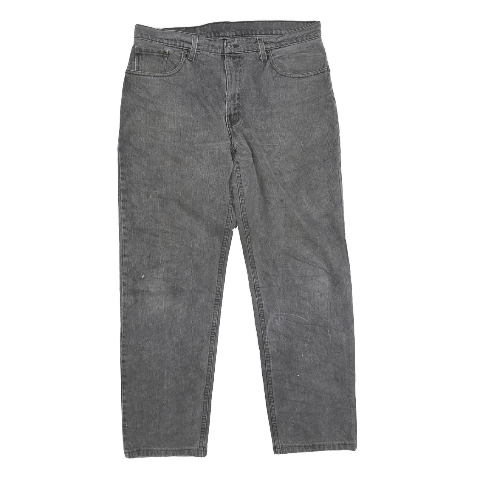 LEVI'S 504 Mens Jeans Grey Regular Straight Denim Medium W36 L30 Classic Fit Zip Refurbished - N/A refurbished available on Cerqular