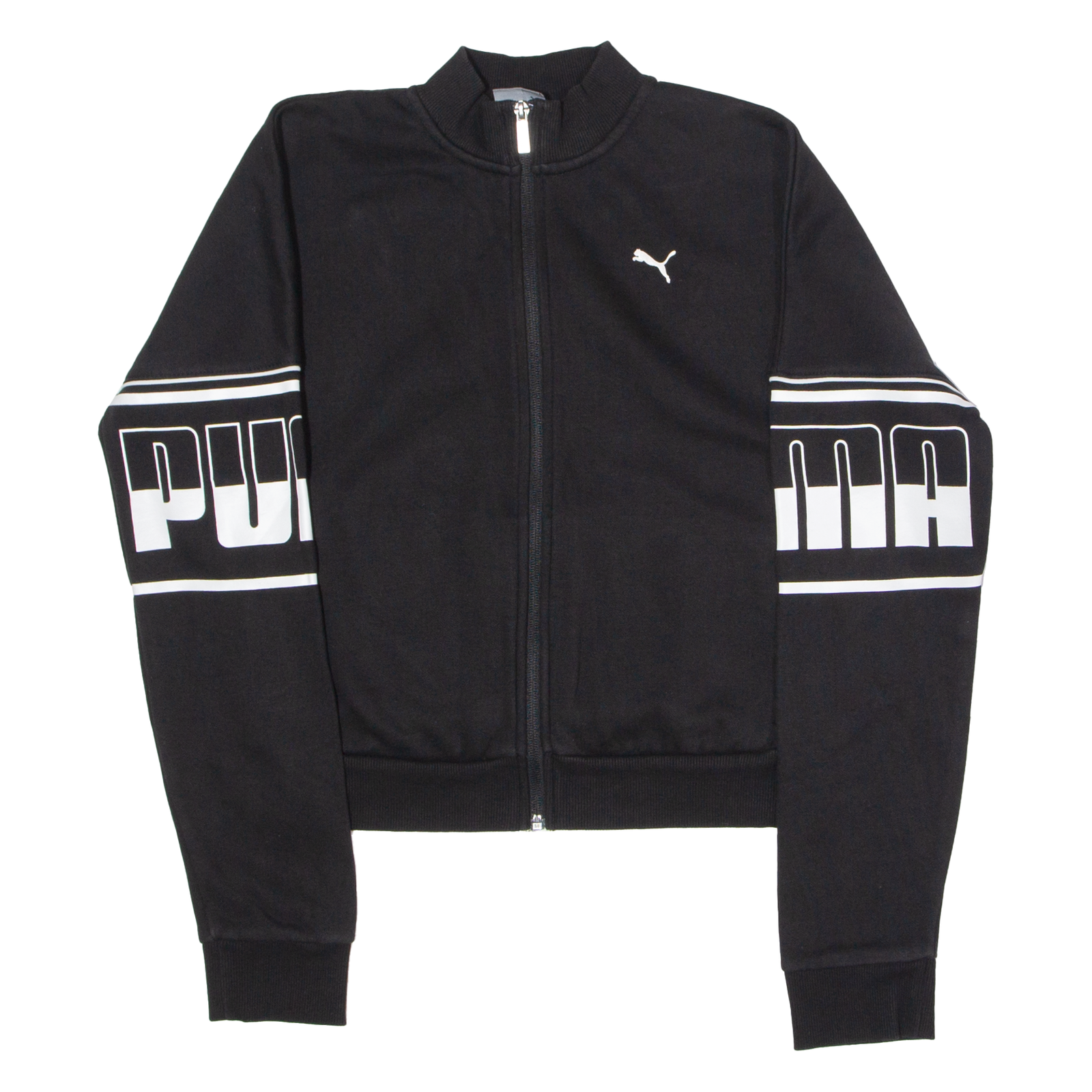 PUMA Womens Track Jacket Black Jersey UK 10 Refurbished - N/A refurbished available on Cerqular