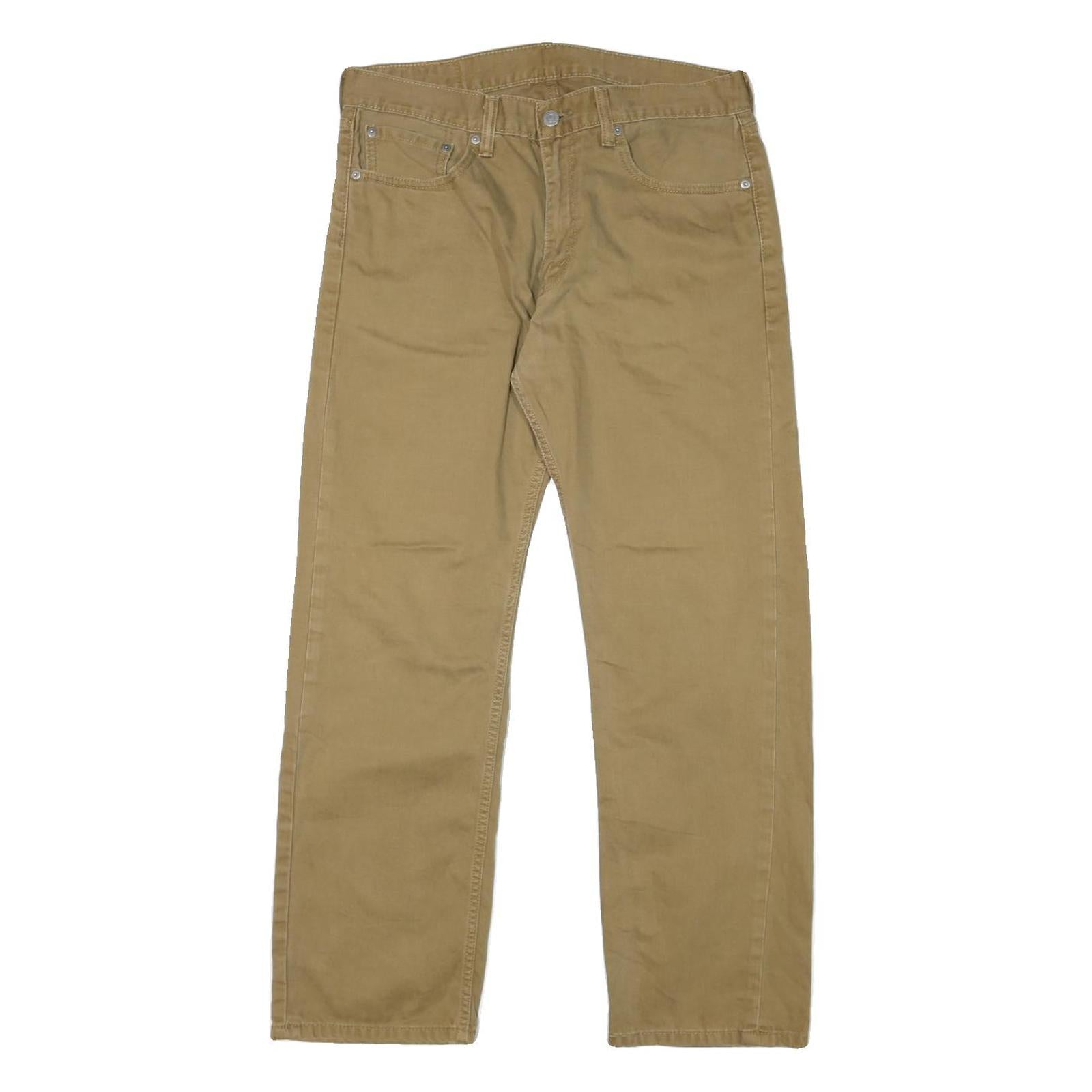 LEVI'S 505 Mens Beige Regular Straight Denim W32 L27 Cotton Blend Zip Jeans Refurbished - N/A refurbished available on Cerqular