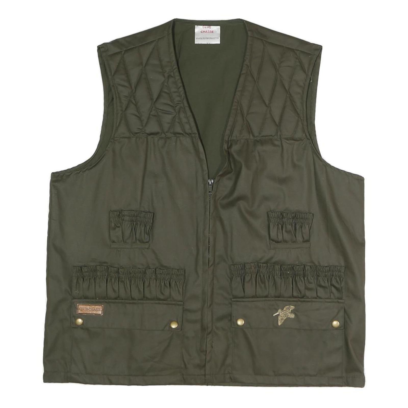 Buy Mens Green Quilted Polyester Blend Zip Jacket Vest 2XL Outdoor Hunting Refurbished - $32.49 Mens Green Quilted Polyester Blend Zip Jacket Vest 2XL Outdoor Hunting Refurbished - N/A refurbished available on Cerqular