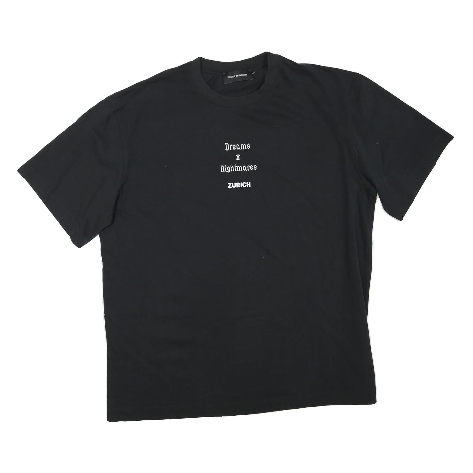 DREAMS X NIGHTMARES Mens Black XL Graphic T-Shirt Short Sleeve Crew Neck Cotton Refurbished - N/A refurbished available on Cerqular