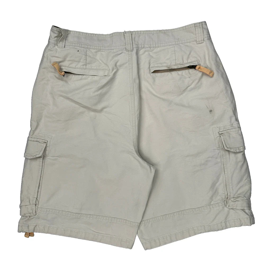 Sonoma Cargo Cargo Shorts - 34W 9L Beige Cotton Refurbished - Thrifted (note: this is a term often used to describe second- refurbished available on Cerqular