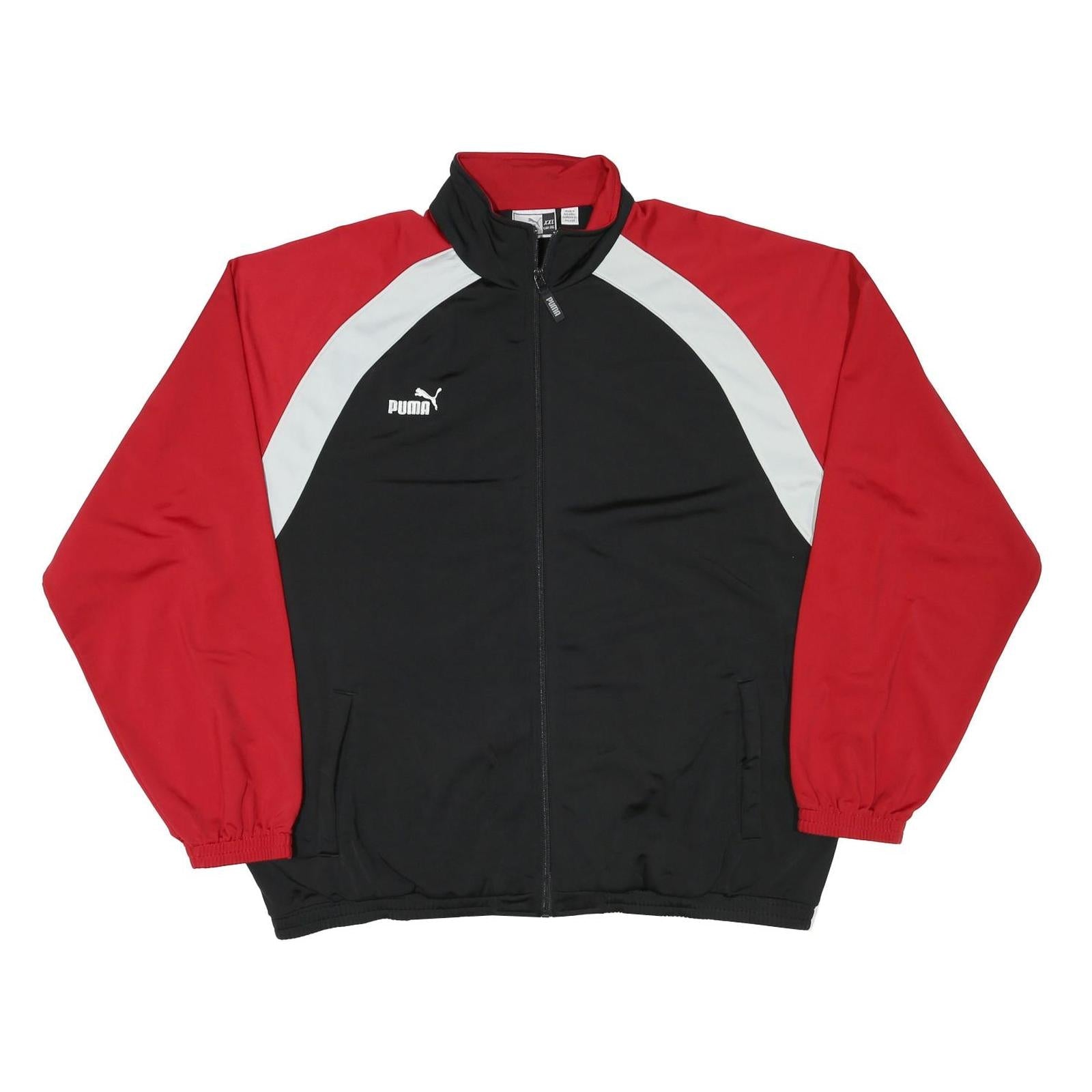 PUMA Mens Black & Red Zip Up Sports Jacket 2XL Polyester Blend Athletic Track Refurbished - N/A refurbished available on Cerqular
