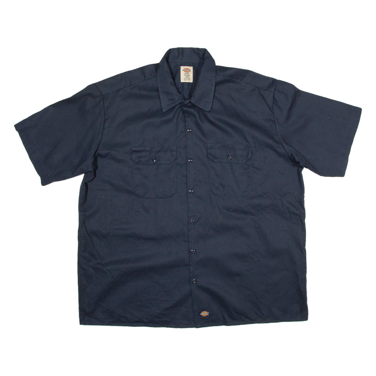 DICKIES Flex Mens Worker Shirt Blue 2XL Refurbished - N/A refurbished available on Cerqular