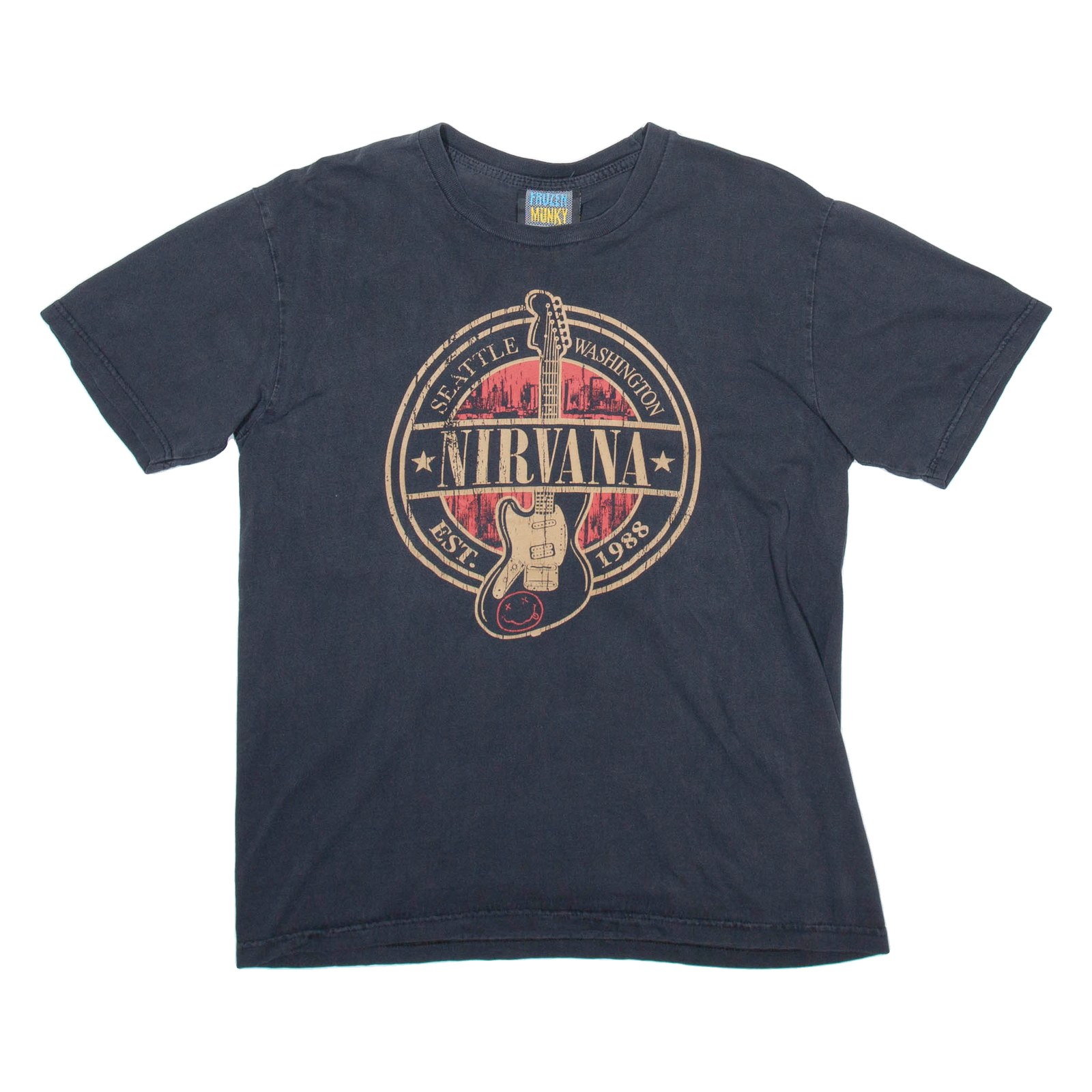 FROZEN MUNKY Nirvana Mens Band T-Shirt Black M Refurbished - N/A refurbished available on Cerqular