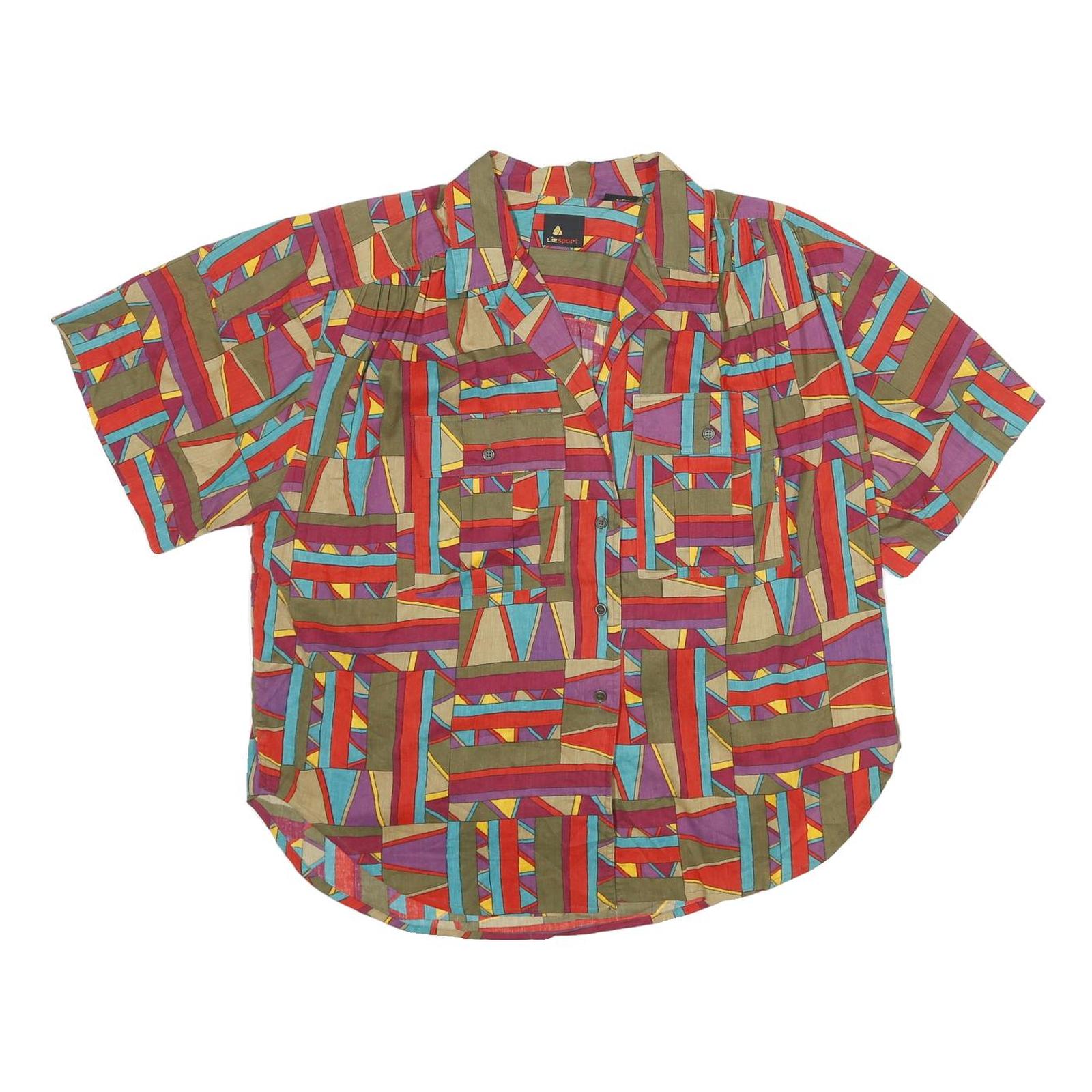 Buy LIZ SPORT Womens Multicoloured Printed Shirt Short Sleeve Collared M Cotton Refurbished - $18.19 LIZ SPORT Womens Multicoloured Printed Shirt Short Sleeve Collared M Cotton Refurbished - N/A refurbished available on Cerqular