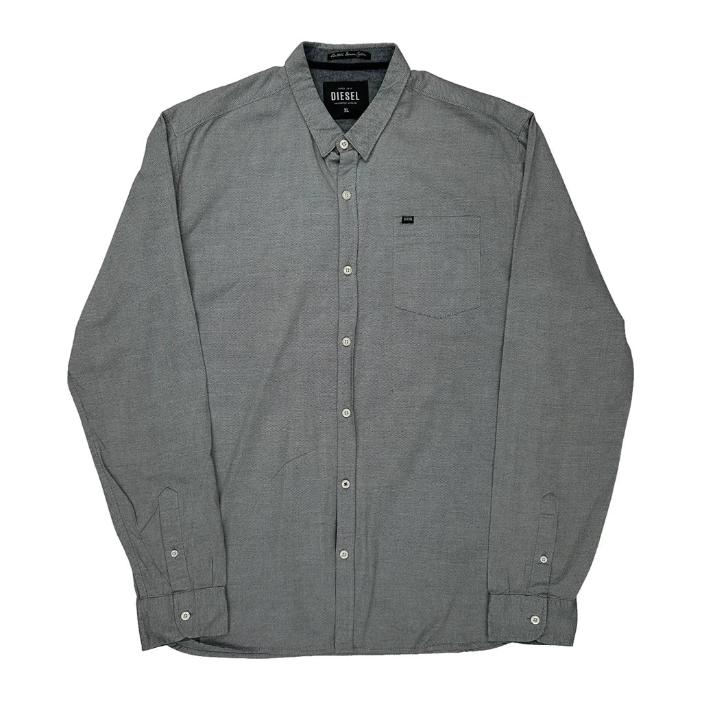 Diesel Shirt - XL Grey Cotton Refurbished - Thrifted (note: this is a term often used to describe second- refurbished available on Cerqular