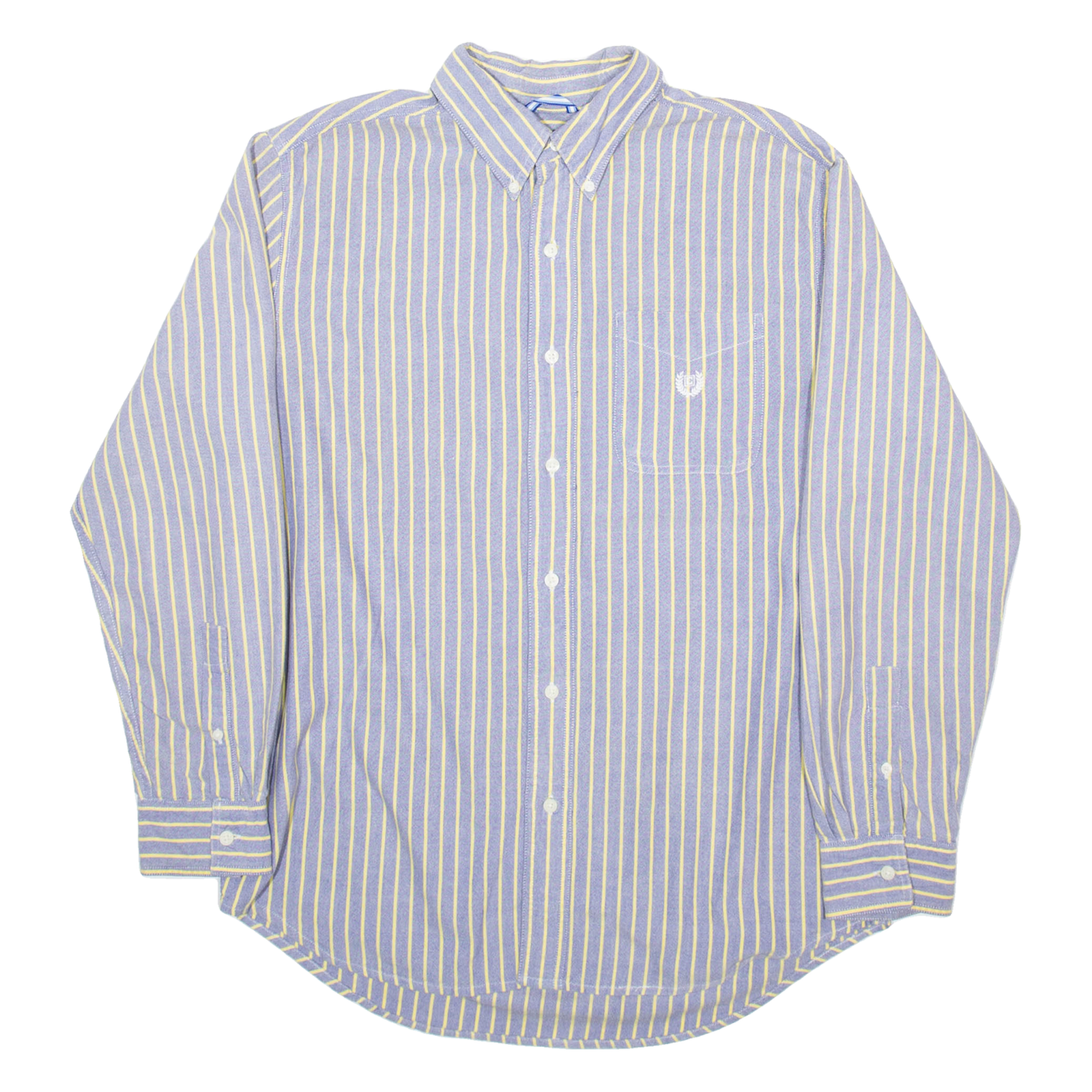 CHAPS Mens Shirt Grey Striped Long Sleeve M Refurbished - N/A refurbished available on Cerqular