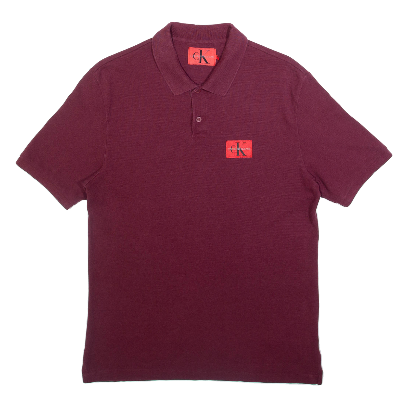 CALVIN KLEIN JEANS Mens Polo Shirt Red M Refurbished - N/A refurbished available on Cerqular
