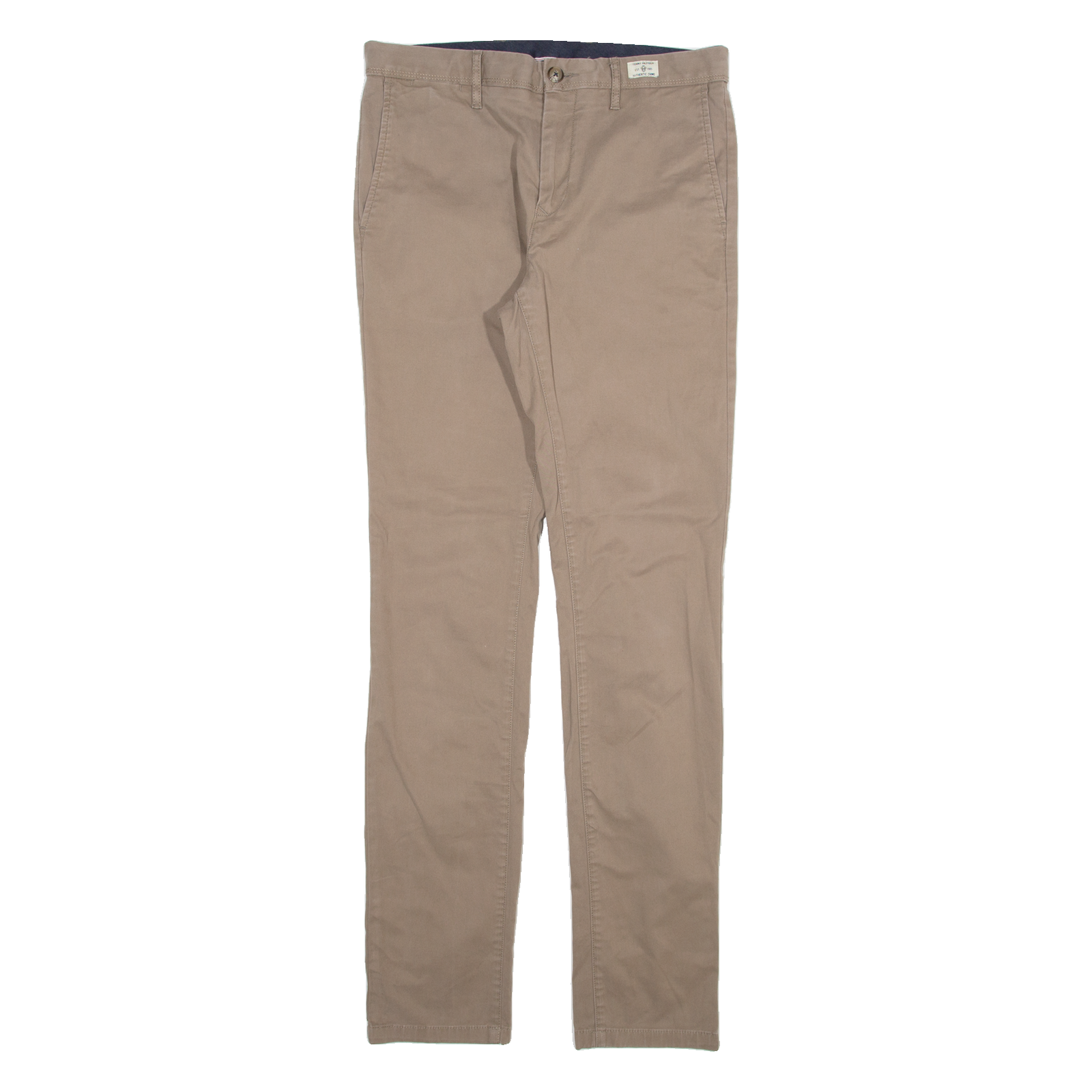 TOMMY HILFIGER Chino Mens Trousers Beige Slim Straight W31 L34 Refurbished - N/A refurbished available on Cerqular