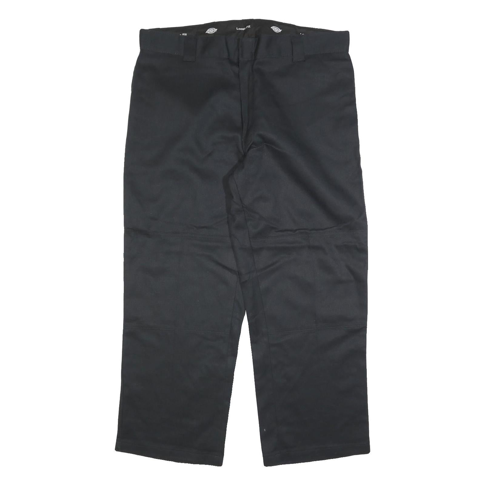 DICKIES Mens Loose Black Cotton Blend Zip Trousers W40 L30 Workwear Refurbished - N/A refurbished available on Cerqular
