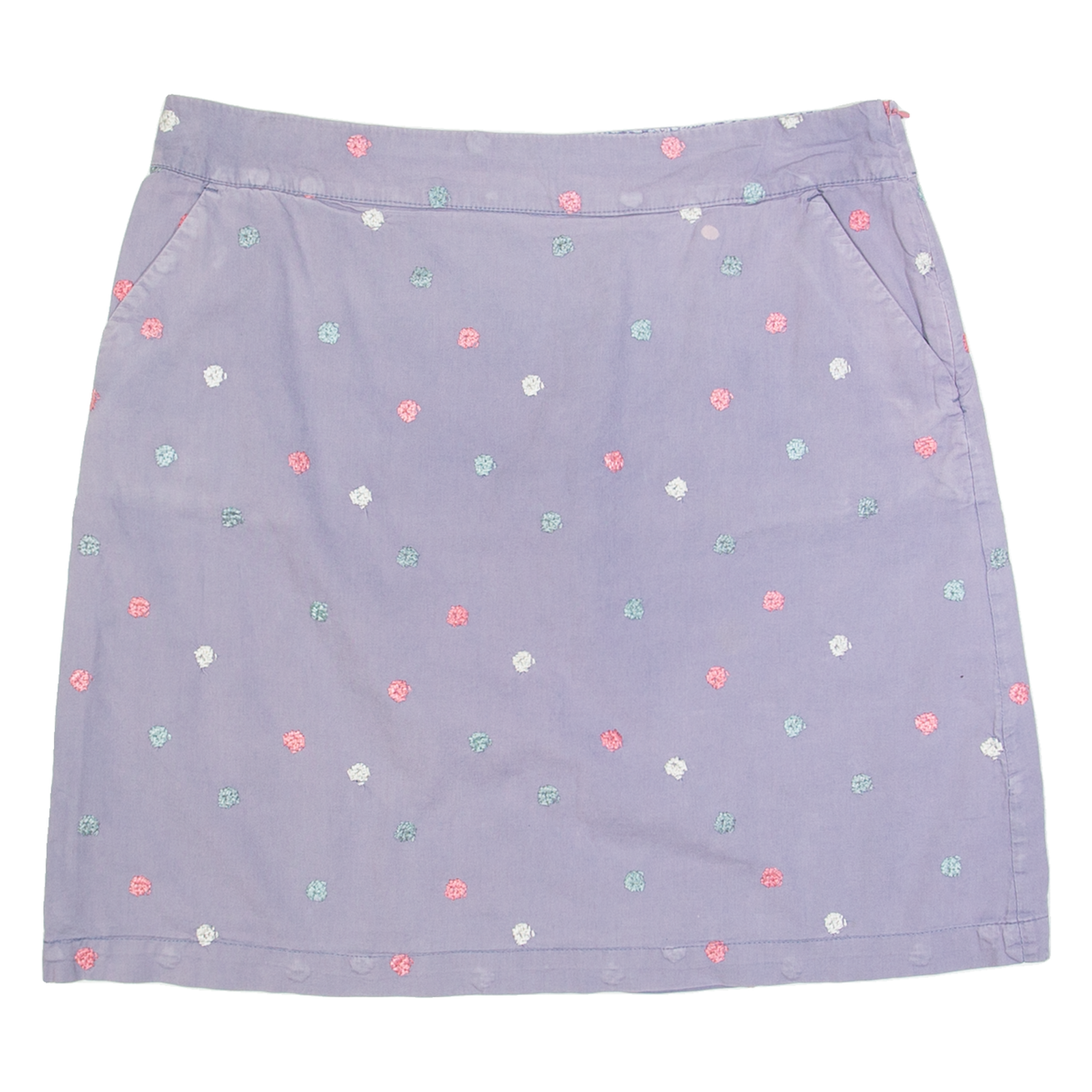 WHITE STUFF Womens Straight Skirt Purple Short Spotted UK 12 Refurbished - N/A refurbished available on Cerqular