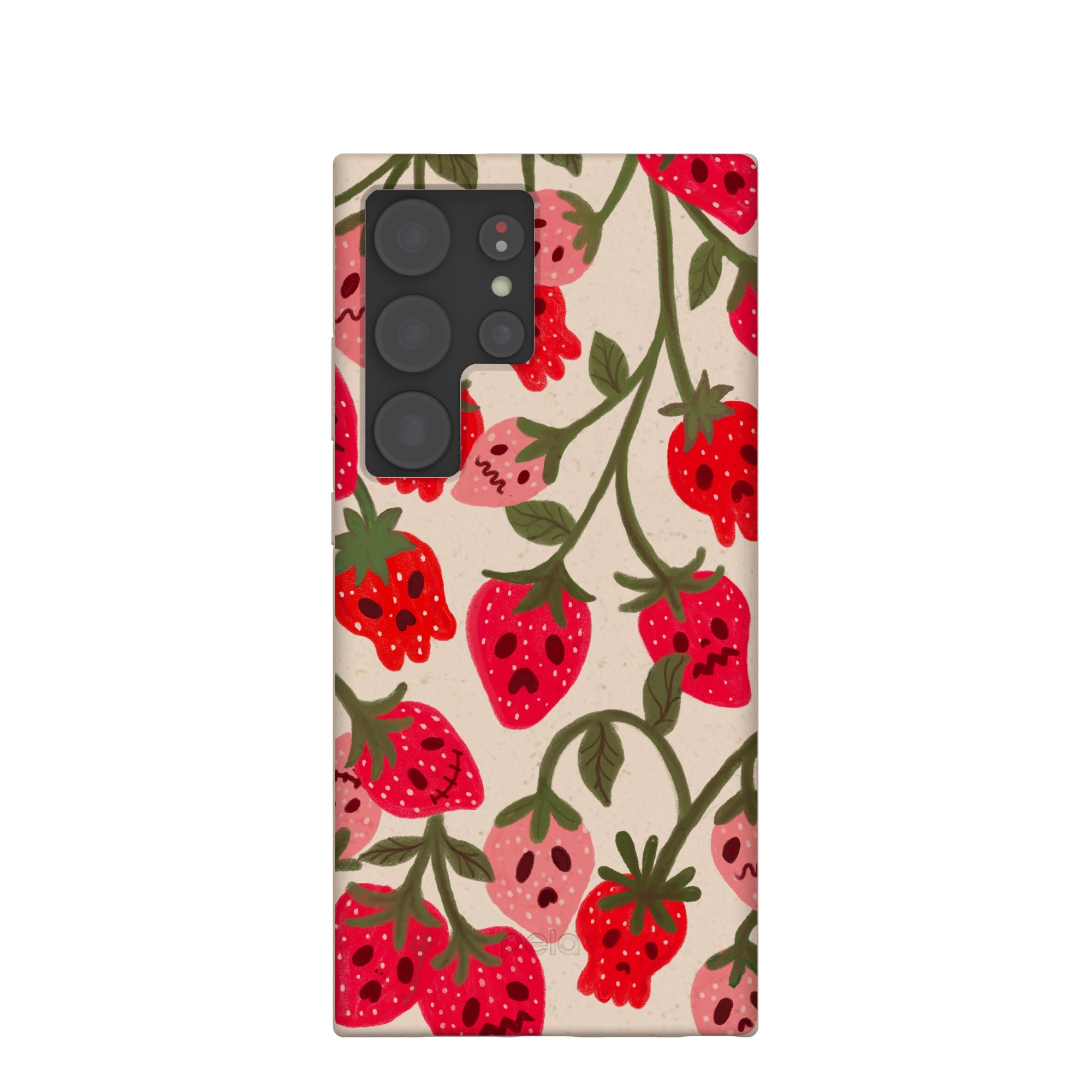 Seashell Strawboories Samsung Galaxy S24 Ultra Case Refurbished - Pela Case refurbished available on Cerqular