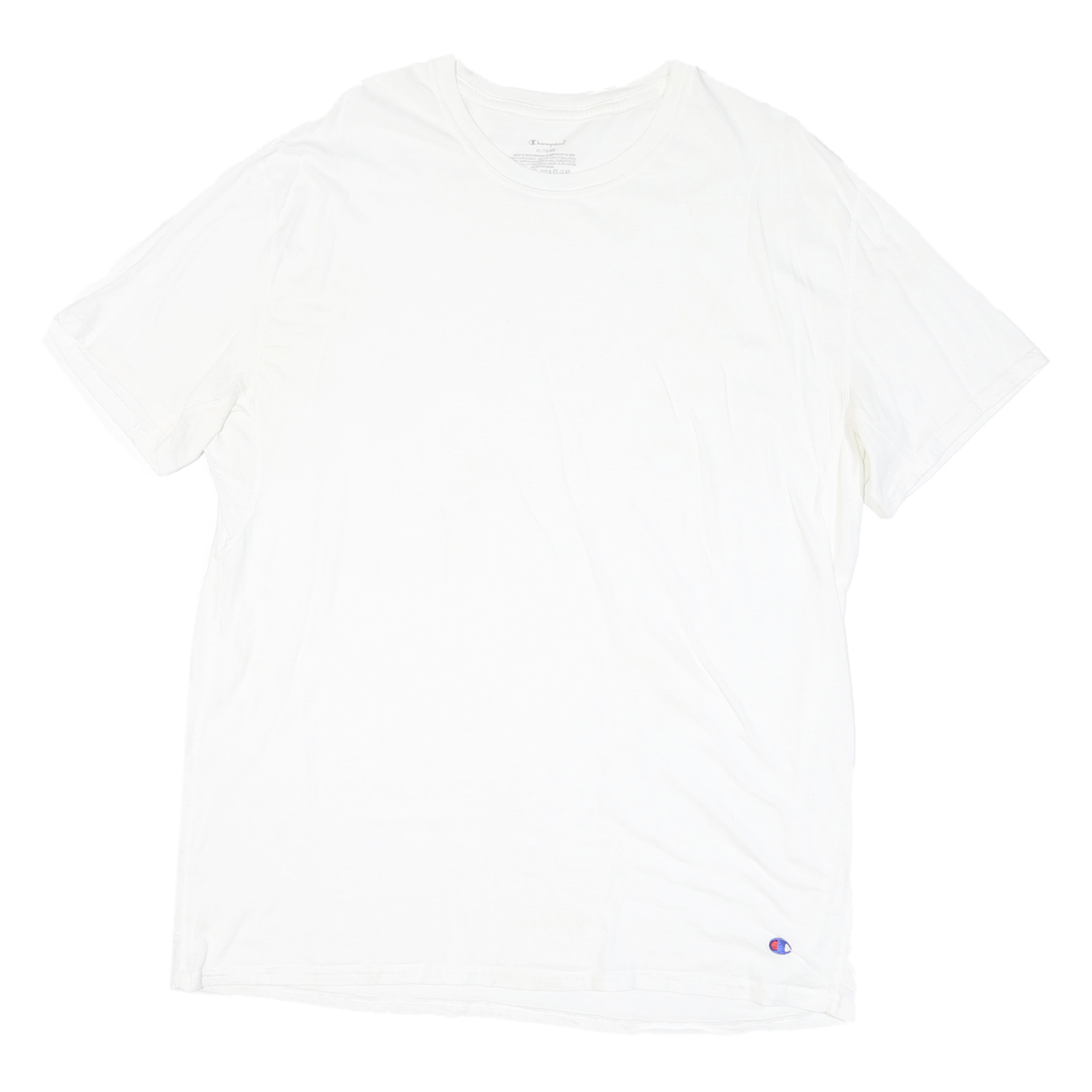 CHAMPION Mens White Plain T-Shirt XL Short Sleeve Crew Neck Cotton Blend Refurbished - N/A refurbished available on Cerqular
