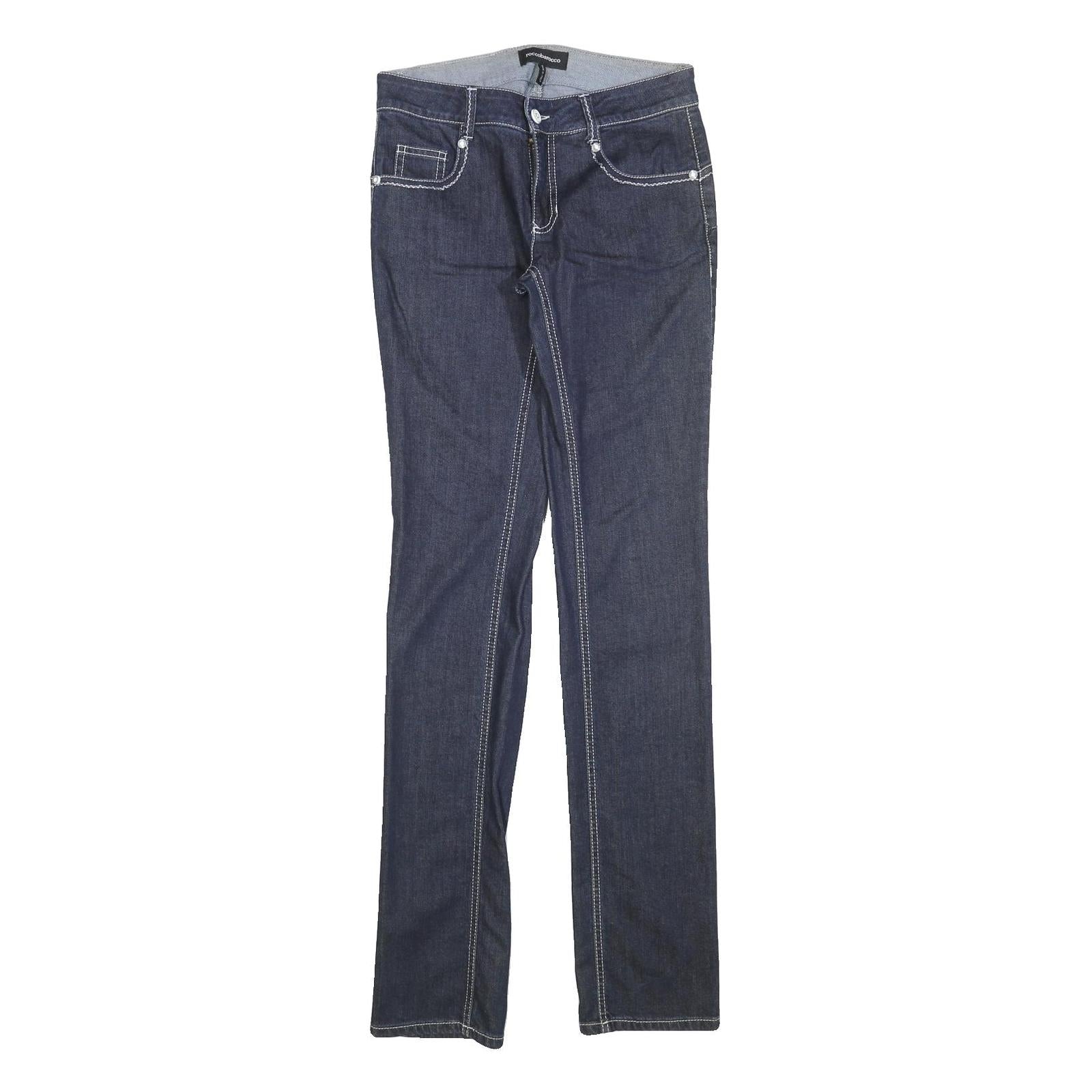 ROCCOBAROCCO Womens Jeans Blue Slim Skinny Denim W28 L34 Stylish Cotton Blend Refurbished - N/A refurbished available on Cerqular