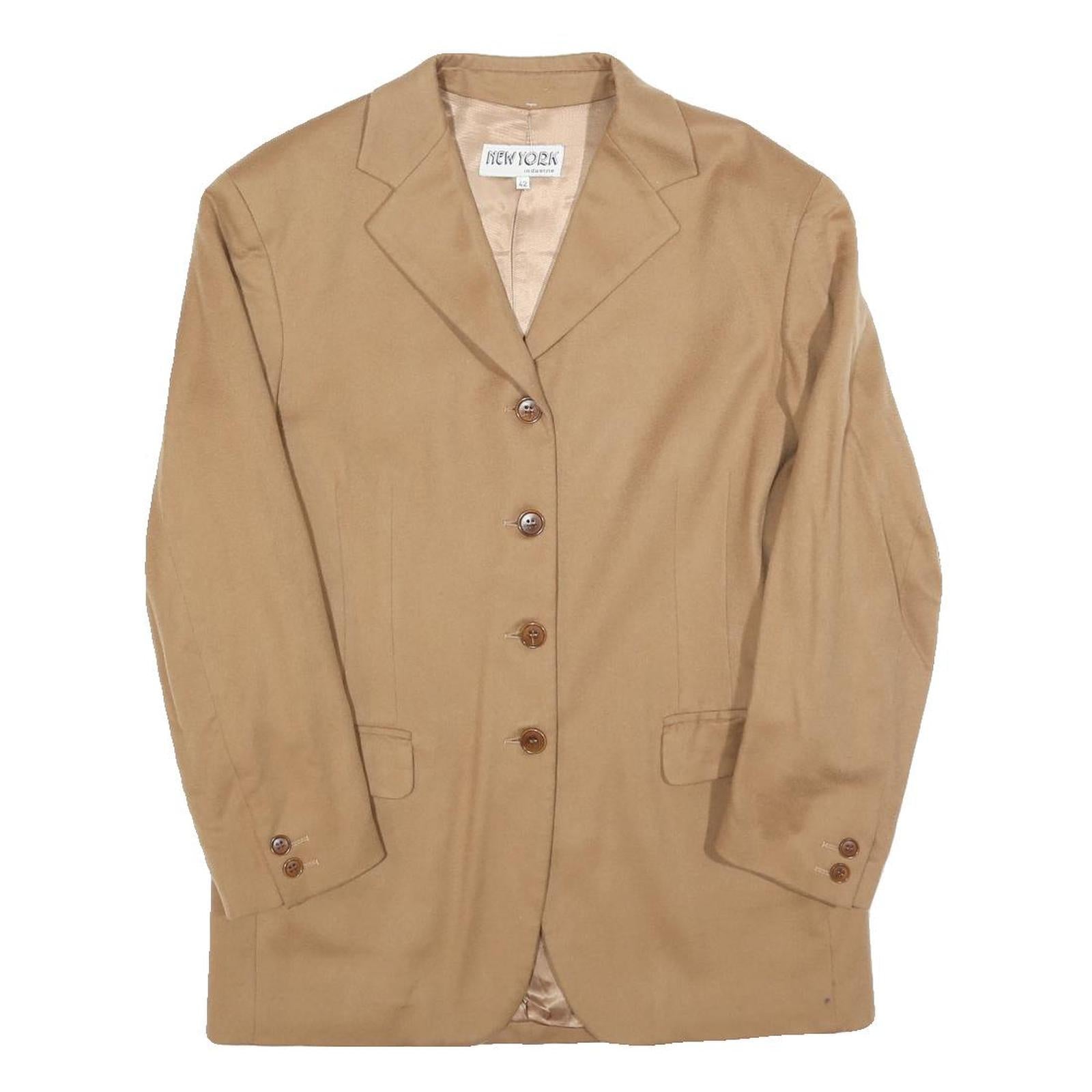 Buy NEW YORK Womens Beige Wool Blend Blazer Jacket S Button Classic Plain Refurbished - $41.59 NEW YORK Womens Beige Wool Blend Blazer Jacket S Button Classic Plain Refurbished - N/A refurbished available on Cerqular