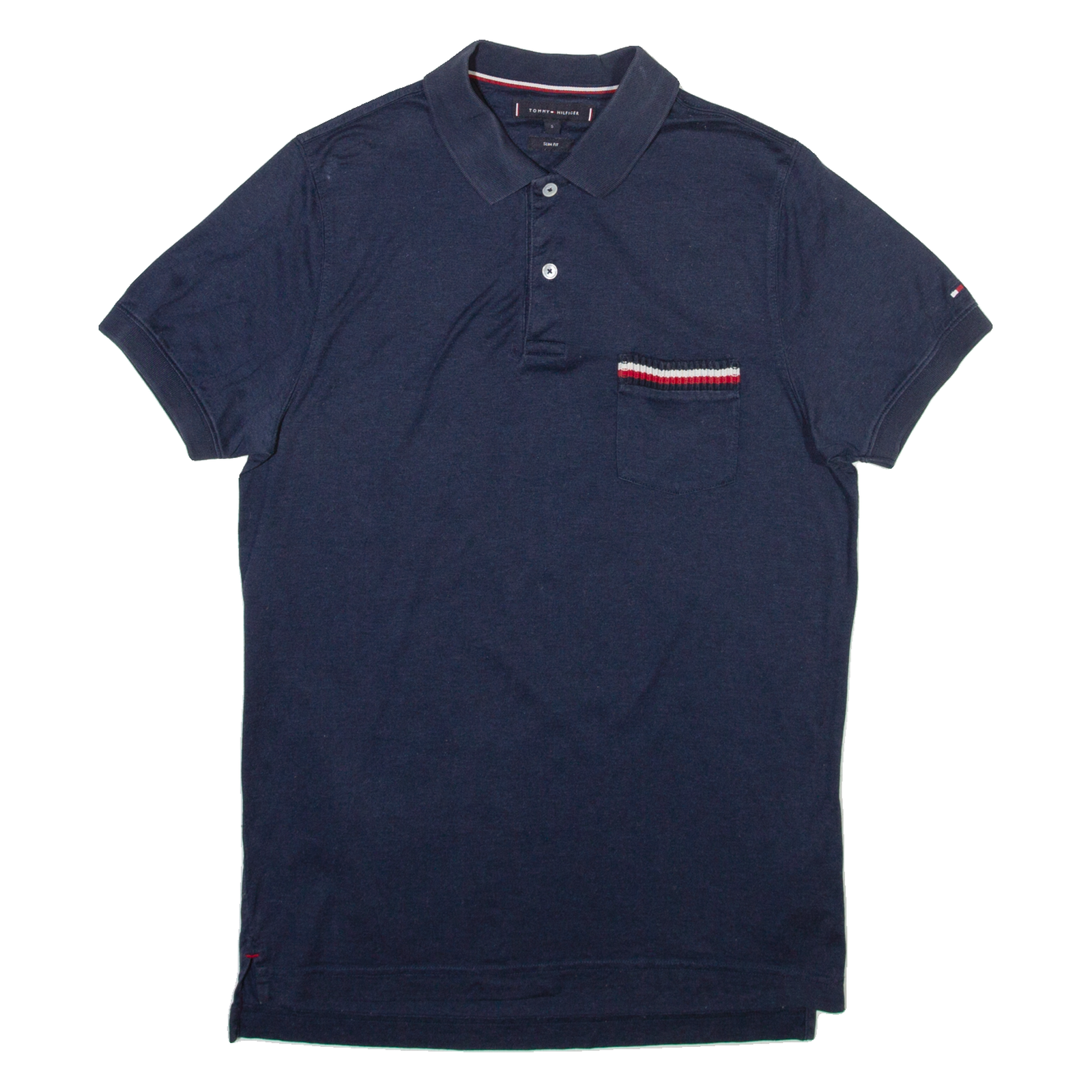 TOMMY HILFIGER Mens Polo Shirt Blue S Refurbished - N/A refurbished available on Cerqular