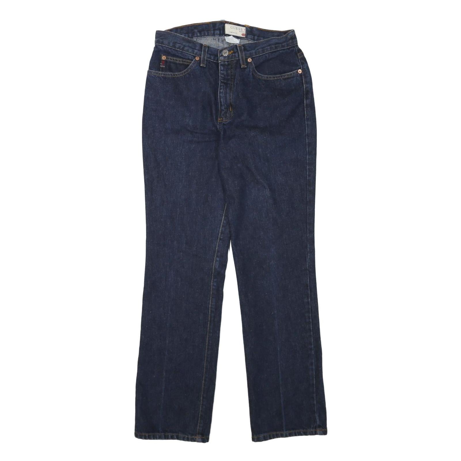 GUESS Mens Jeans Blue Regular Straight Denim Dark W26 L30 Classic Fit Zip Refurbished - N/A refurbished available on Cerqular