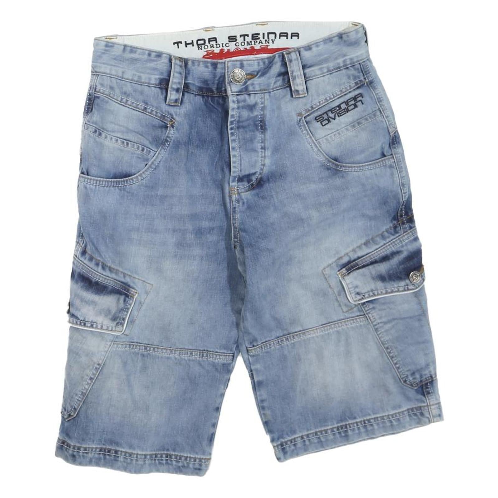 STEINAR Mens Shorts Blue Casual Denim M W30 Cargo Pocket Lightweight Refurbished - N/A refurbished available on Cerqular