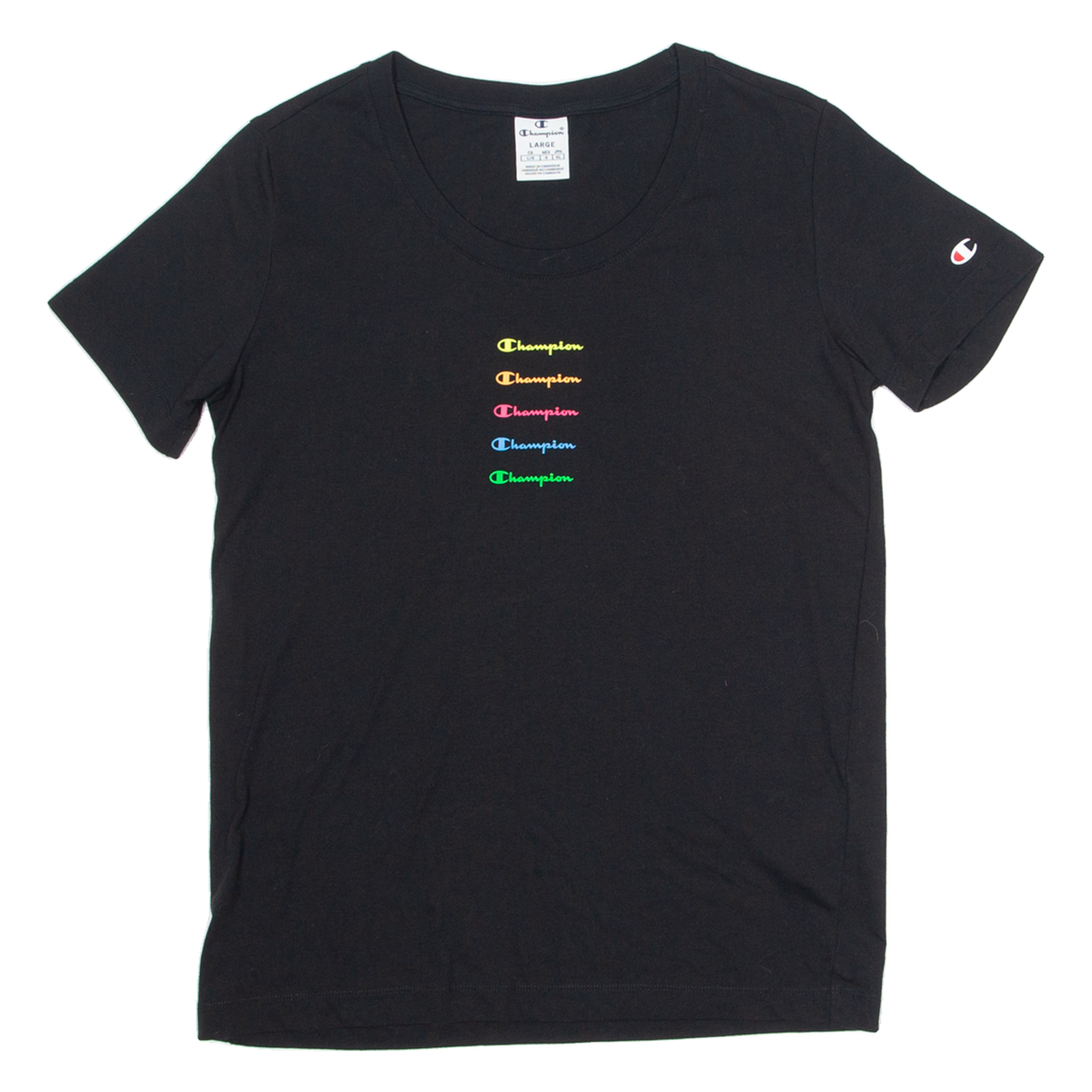 CHAMPION Womens T-Shirt Black L Refurbished - N/A refurbished available on Cerqular