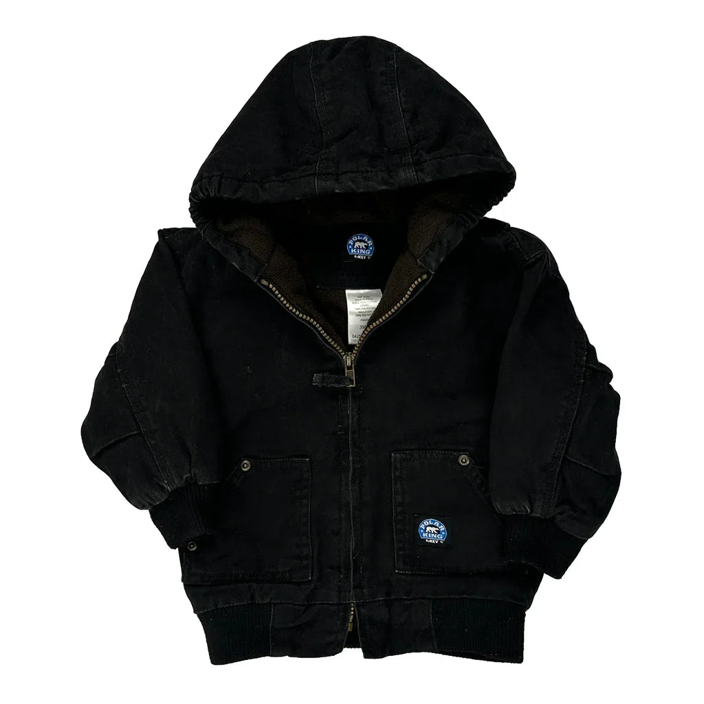 Age 3 Key Jacket - 2XS Black Cotton Refurbished - Thrifted (note: this is a term often used to describe second- refurbished available on Cerqular
