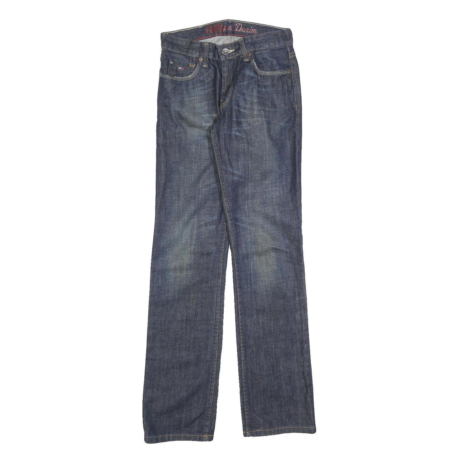 TOMMY HILFIGER Womens Regular Blue Denim Dark Zip Jeans W25 L32 Classic Fit Refurbished - N/A refurbished available on Cerqular