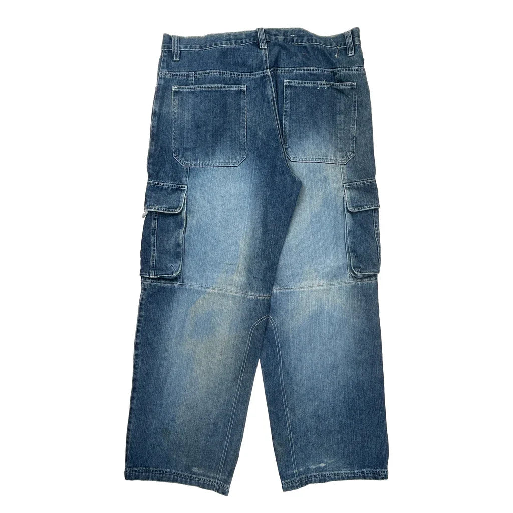 Buy Unbranded Cargo Cargo Trousers - 38W 13L Blue Denim Refurbished - $77.71 Unbranded Cargo Cargo Trousers - 38W 13L Blue Denim Refurbished - Thrifted (note: this is a term often used to describe second- refurbished available on Cerqular