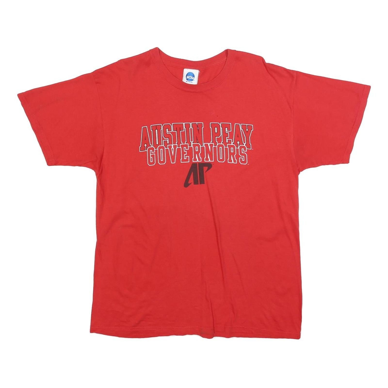 Buy NCAA Mens Red Austin Peay Governors Graphic T-Shirt L Short Sleeve Crew Neck Refurbished - $12.99 NCAA Mens Red Austin Peay Governors Graphic T-Shirt L Short Sleeve Crew Neck Refurbished - N/A refurbished available on Cerqular