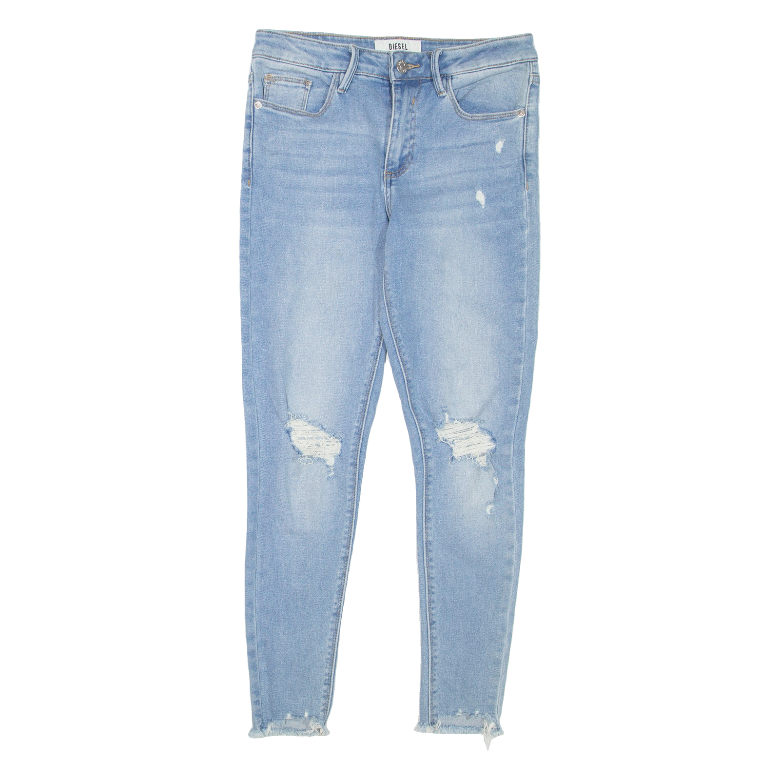 DIESEL Distressed Womens Jeans Blue Regular Skinny W28 L27 Refurbished - N/A refurbished available on Cerqular