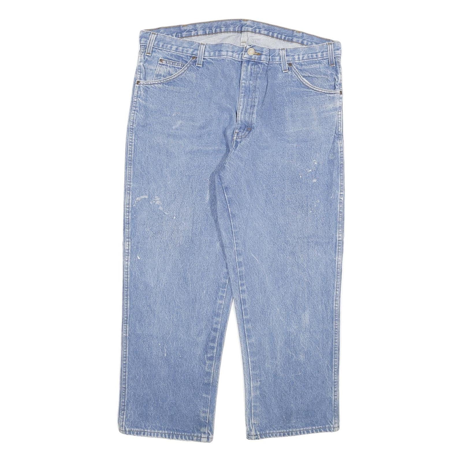 DICKIES Mens Regular Blue Denim Jeans W40 L28 Classic Cotton Blend Zip Refurbished - N/A refurbished available on Cerqular