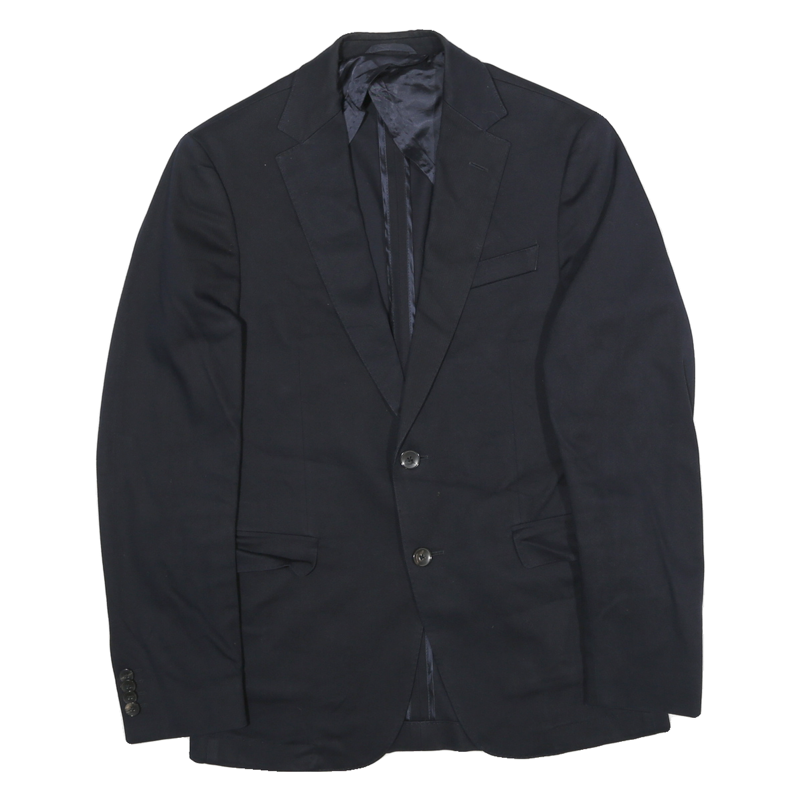 BOSS Mens Black Classic Jacket S Cotton Blend Button Closure Plain Smart Refurbished - N/A refurbished available on Cerqular