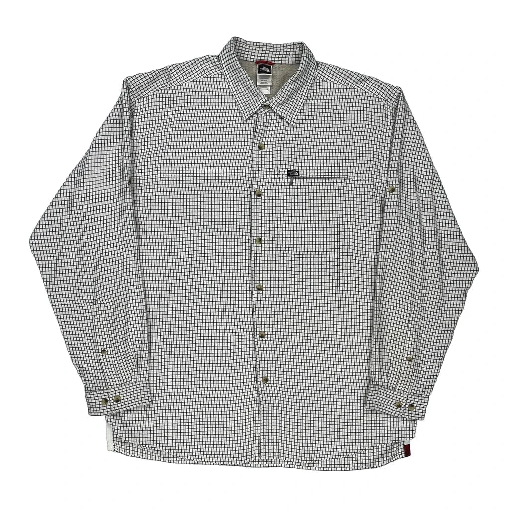The North Face Checked Shirt - XL Black Polyester Refurbished - Thrifted (note: this is a term often used to describe second- refurbished available on Cerqular