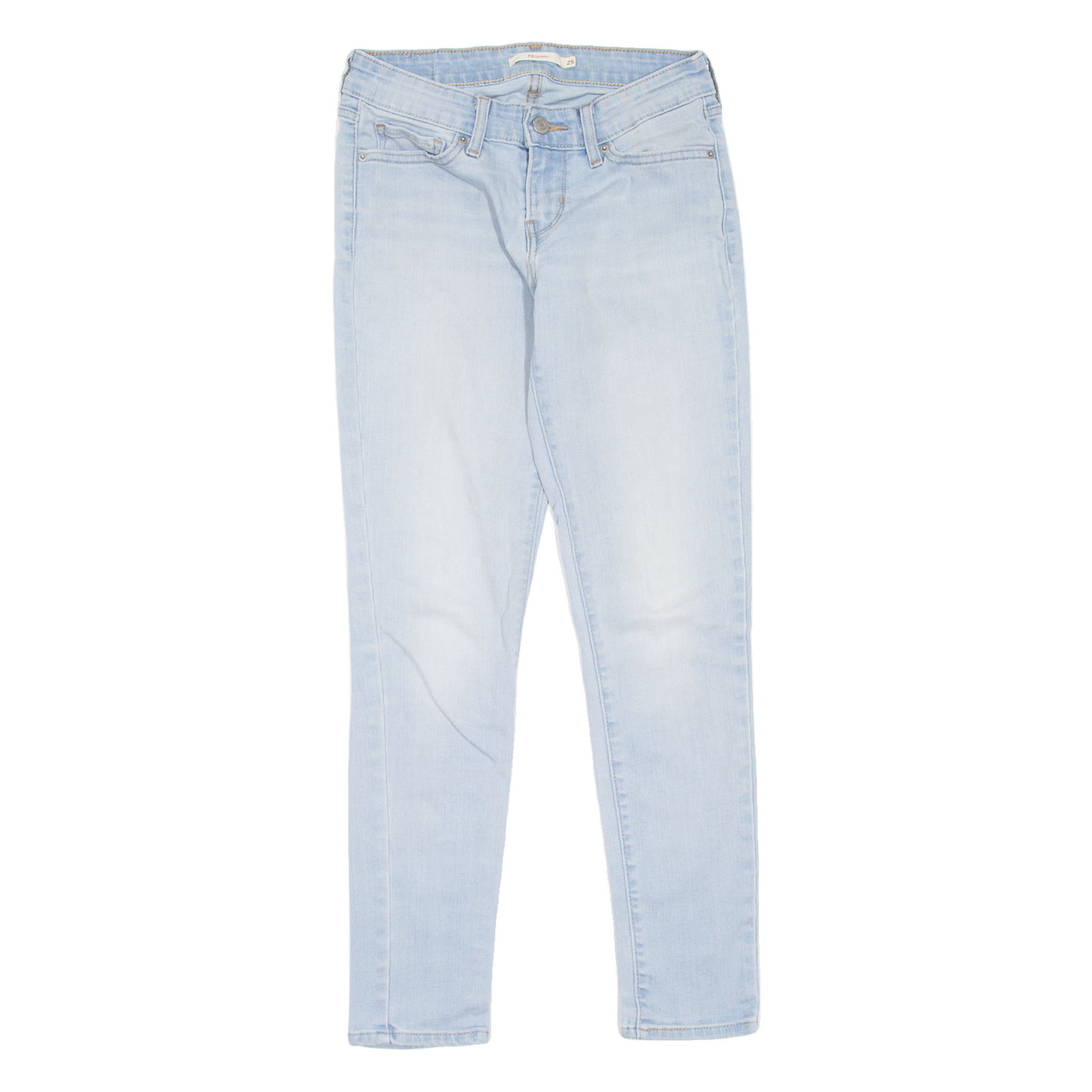 LEVI'S 711 Womens Jeans Blue Slim Skinny Stone Wash W25 L27 Refurbished - N/A refurbished available on Cerqular