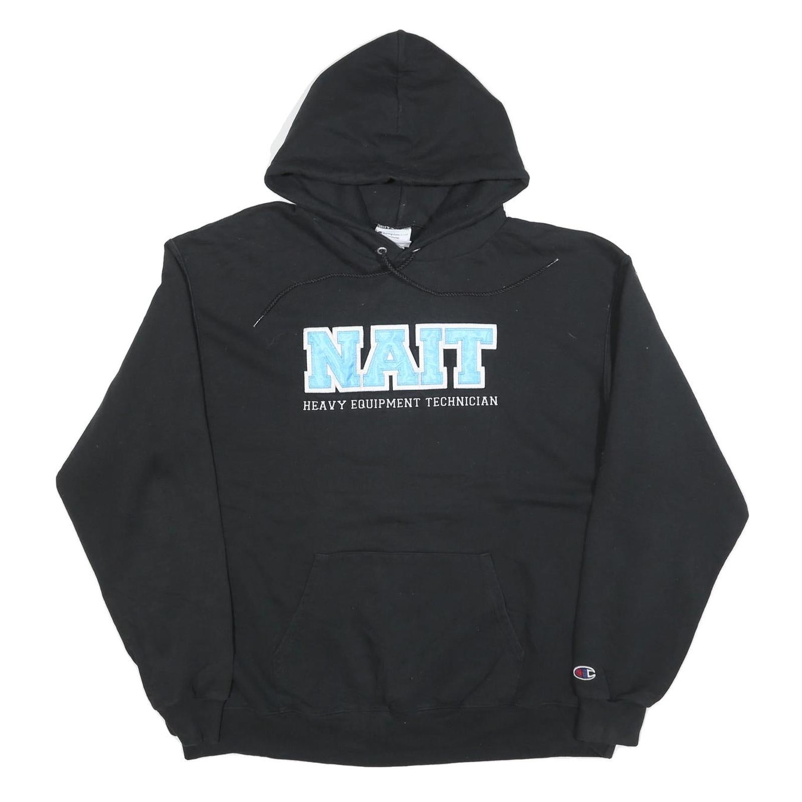 CHAMPION Mens Black Hoodie XL NAIT Heavy Equipment Technician Pullover Refurbished - N/A refurbished available on Cerqular